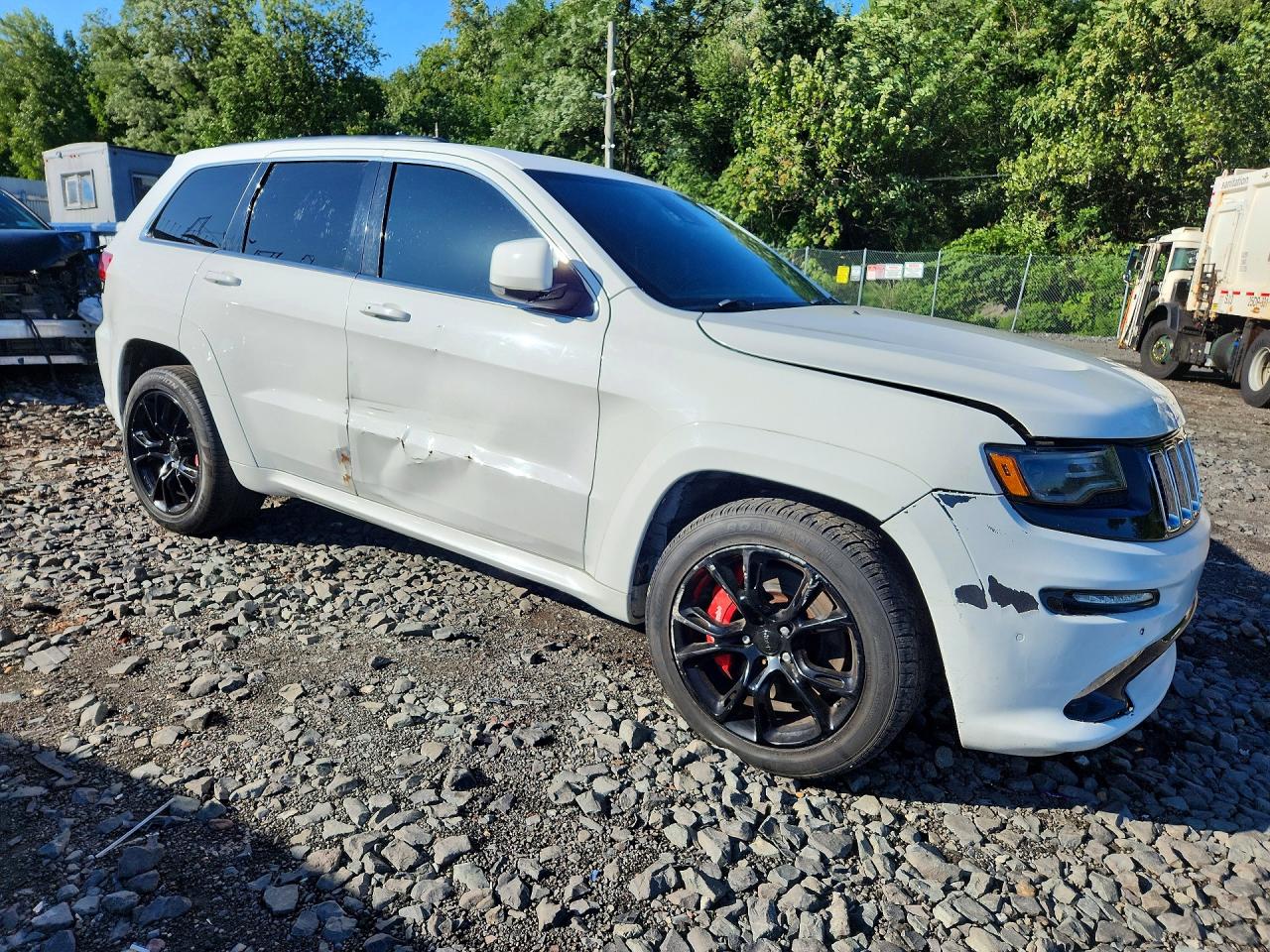 2014 Jeep Grand Cherokee Srt-8 White vin: 1C4RJFDJ6EC197336