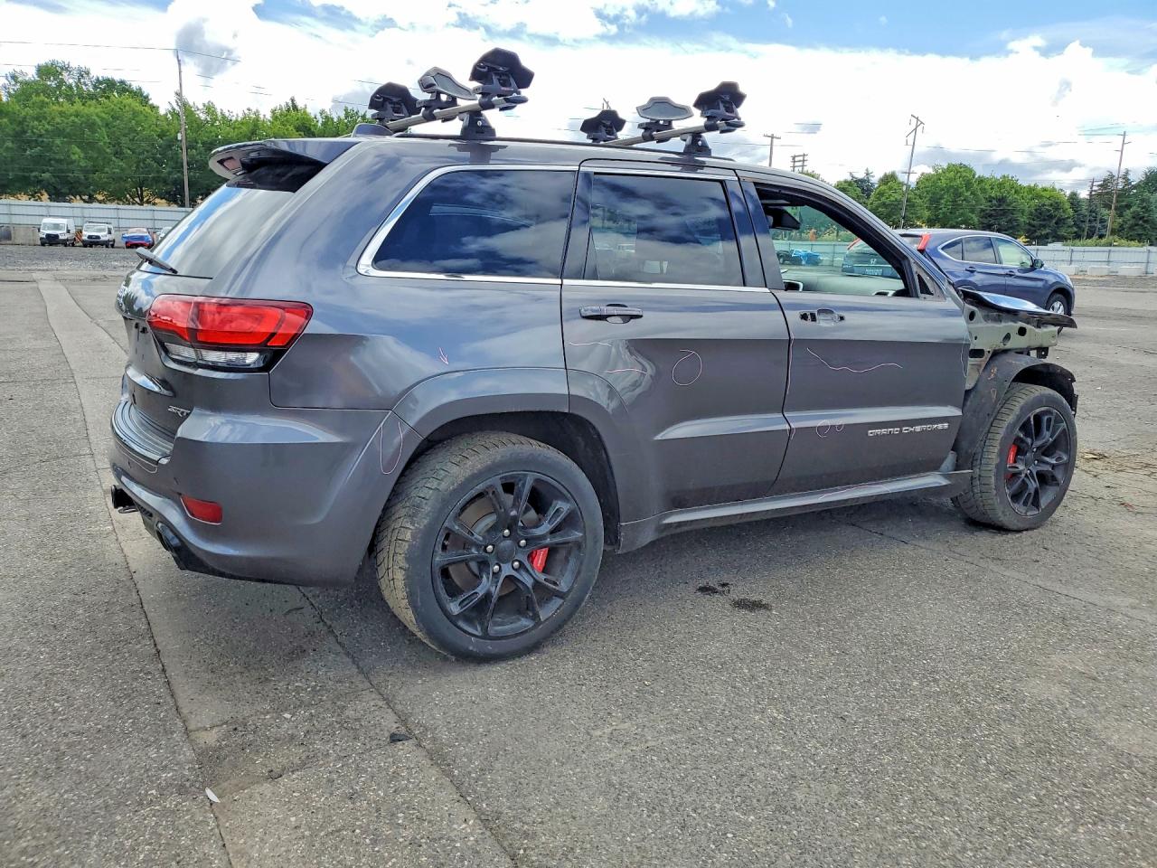 2014 Jeep Grand Cherokee Srt-8 Gray vin: 1C4RJFDJ6EC446900