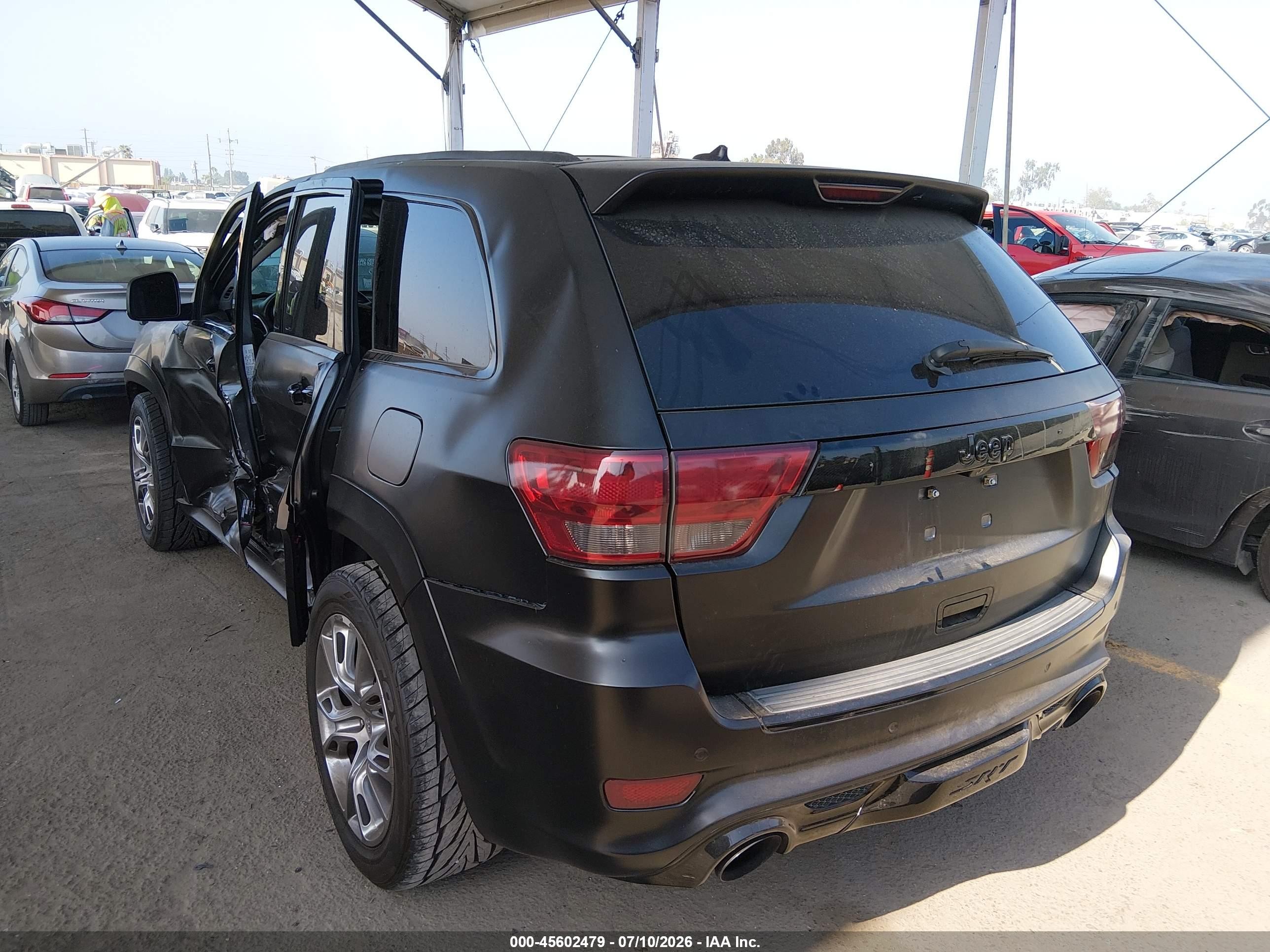 2012 Jeep Grand Cherokee Srt8 Black vin: 1C4RJFDJ8CC120951