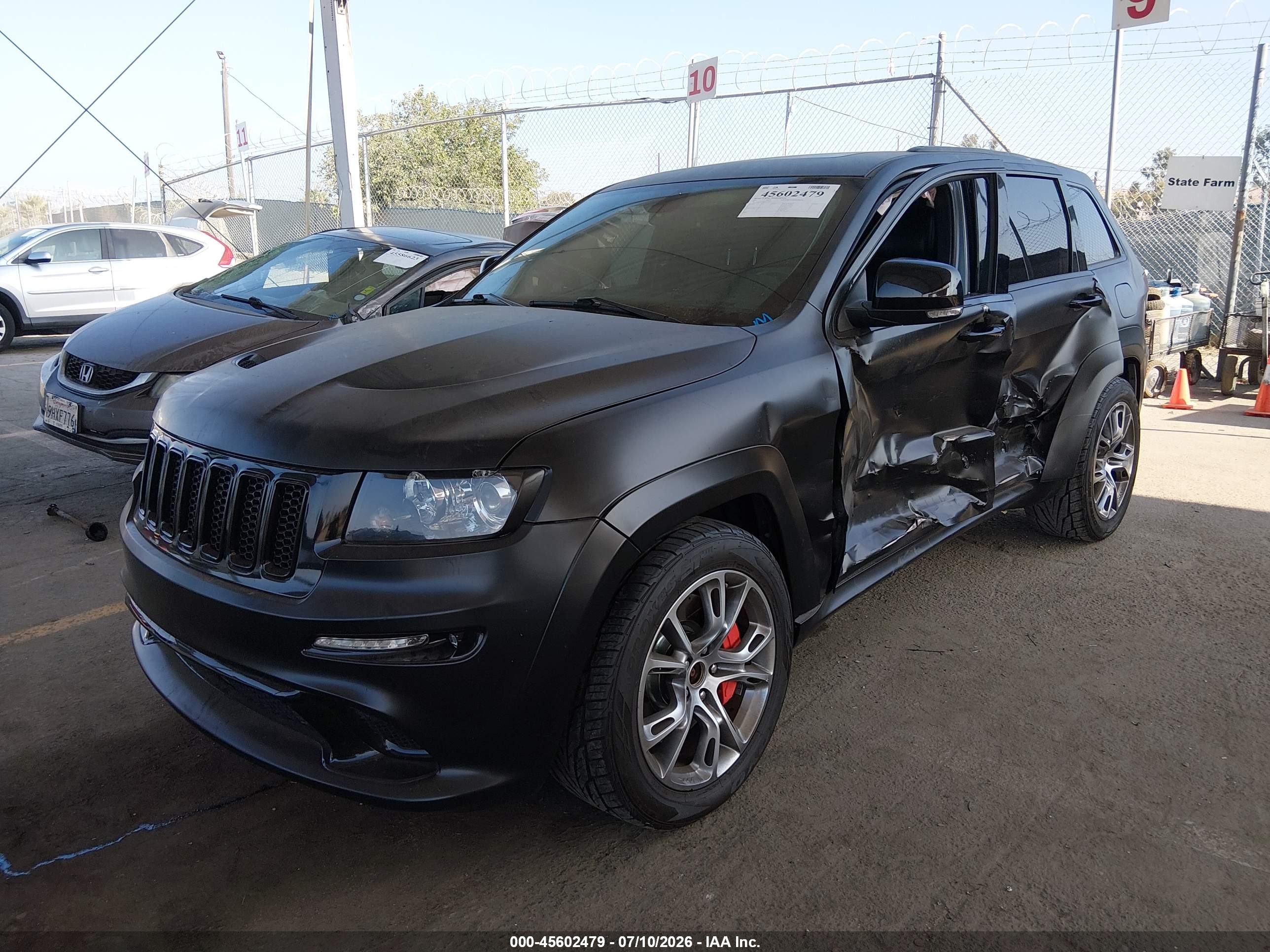 2012 Jeep Grand Cherokee Srt8 Black vin: 1C4RJFDJ8CC120951