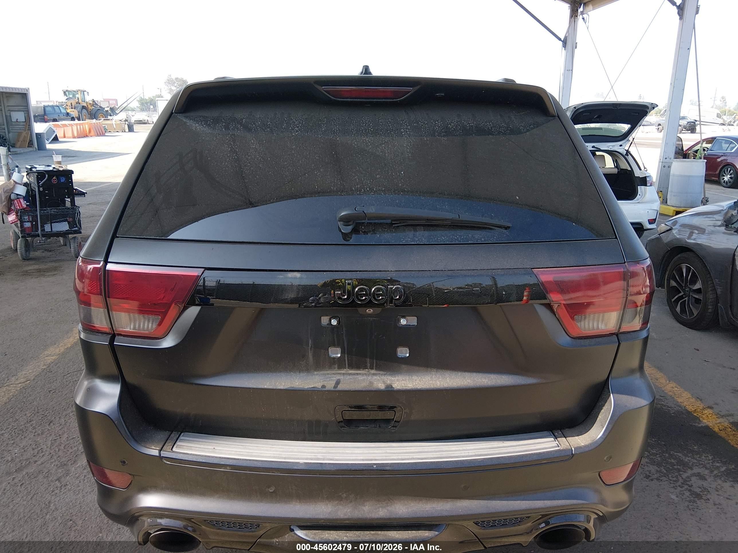 2012 Jeep Grand Cherokee Srt8 Black vin: 1C4RJFDJ8CC120951