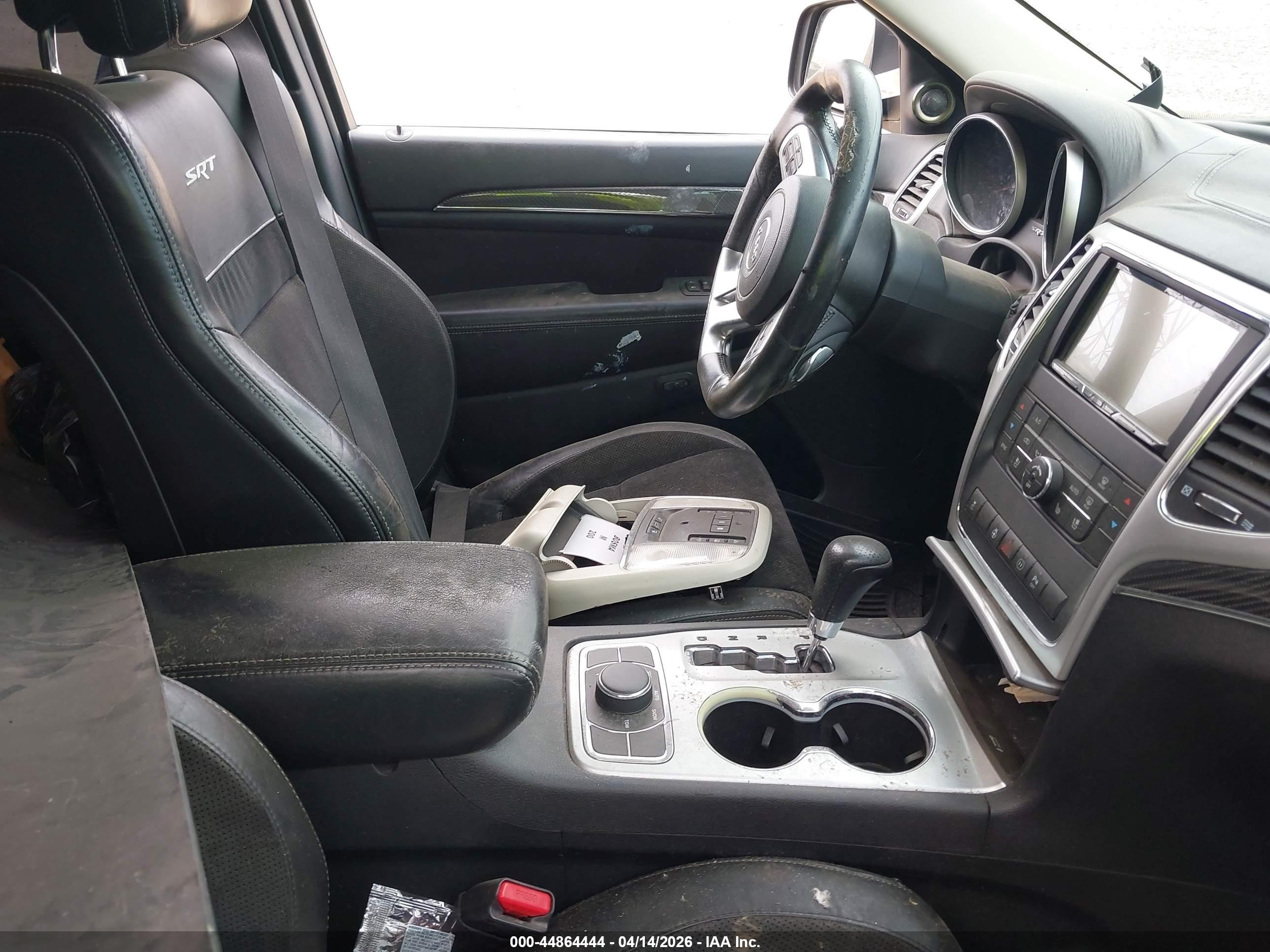 2012 Jeep Grand Cherokee Srt8 Black vin: 1C4RJFDJ8CC199134