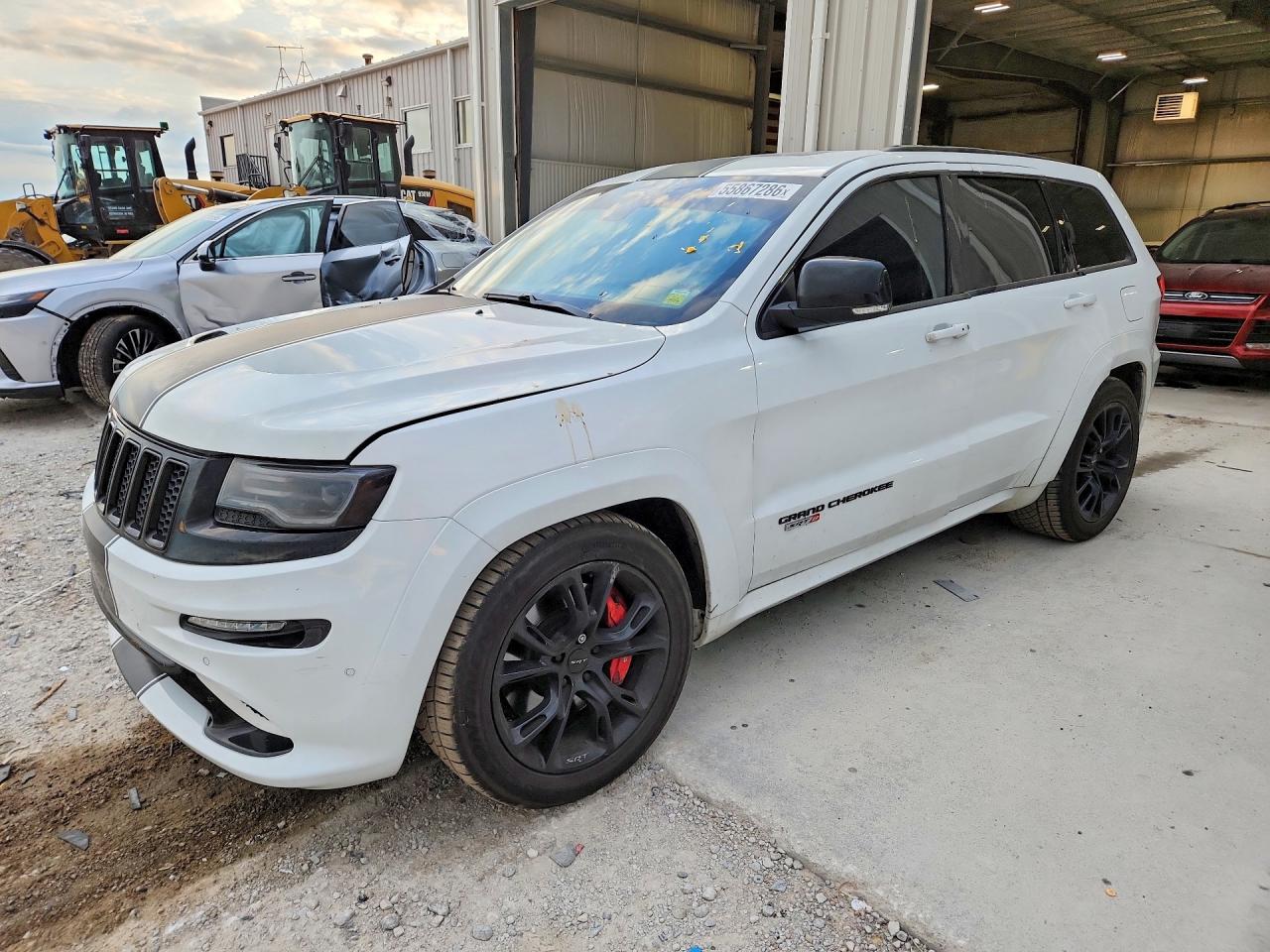 2014 Jeep Grand Cherokee Srt-8 White vin: 1C4RJFDJ8EC225945
