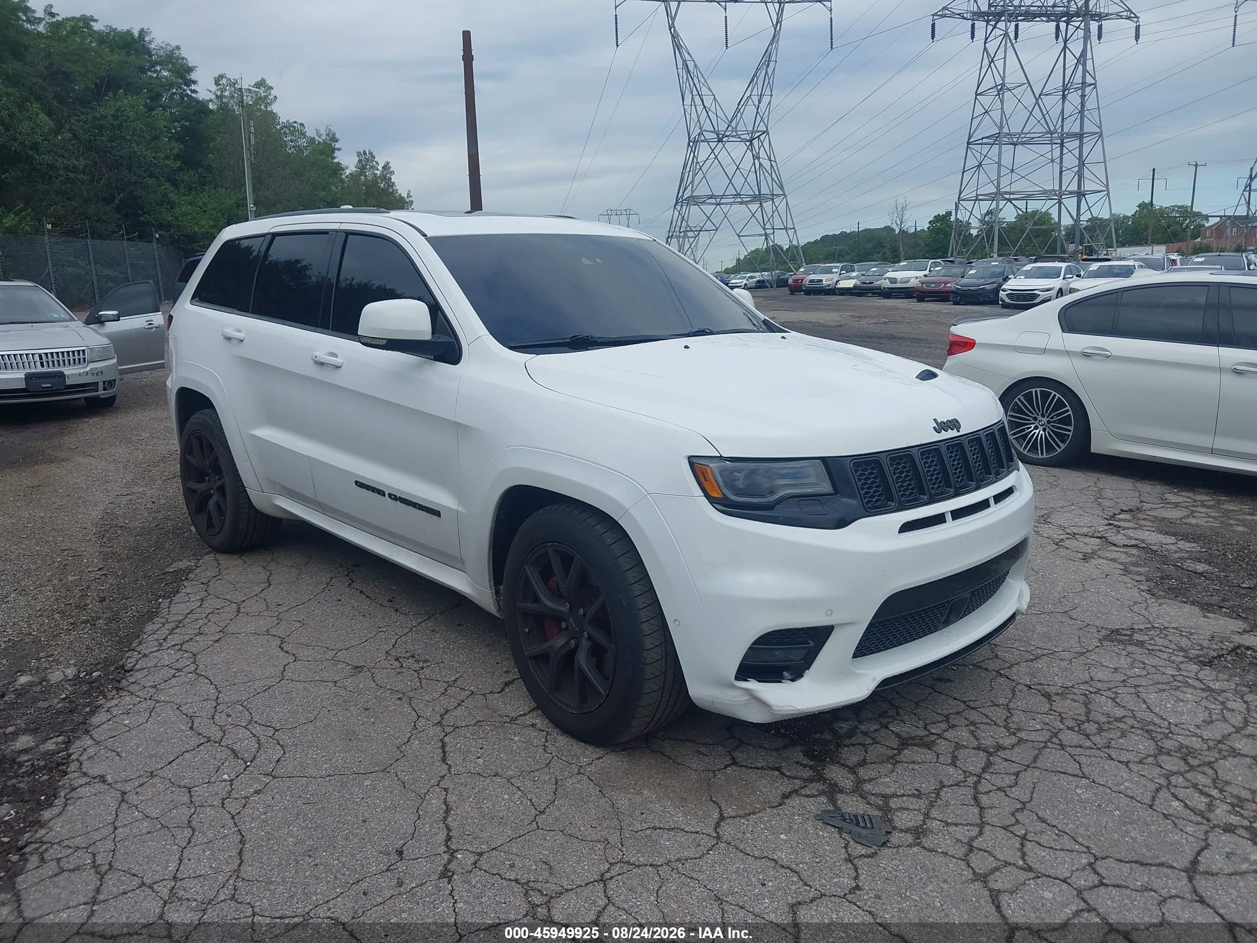 2020 Jeep Grand Cherokee Srt White vin: 1C4RJFDJ8LC352563