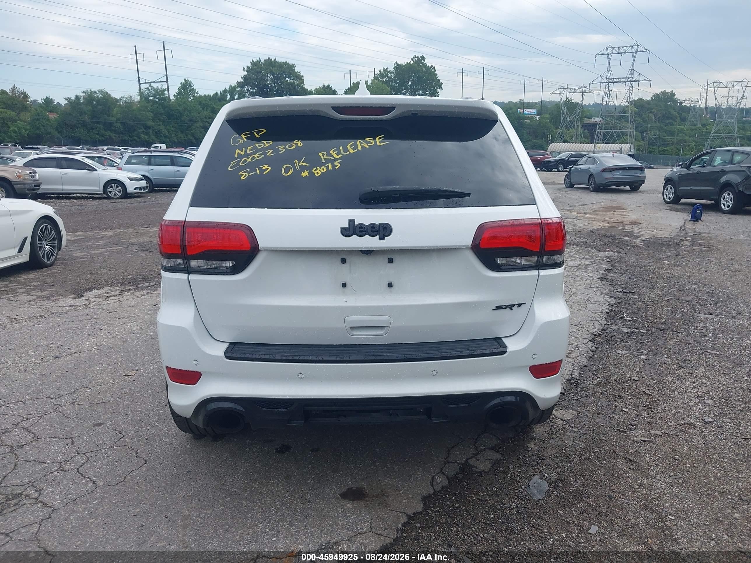 2020 Jeep Grand Cherokee Srt Белый vin: 1C4RJFDJ8LC352563