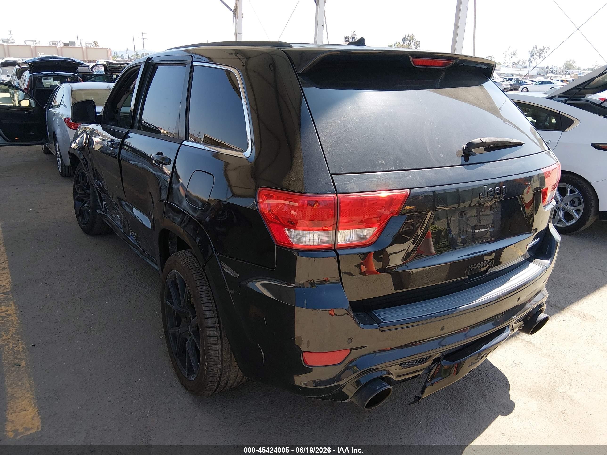 2012 Jeep Grand Cherokee Srt8 Black vin: 1C4RJFDJ9CC269692