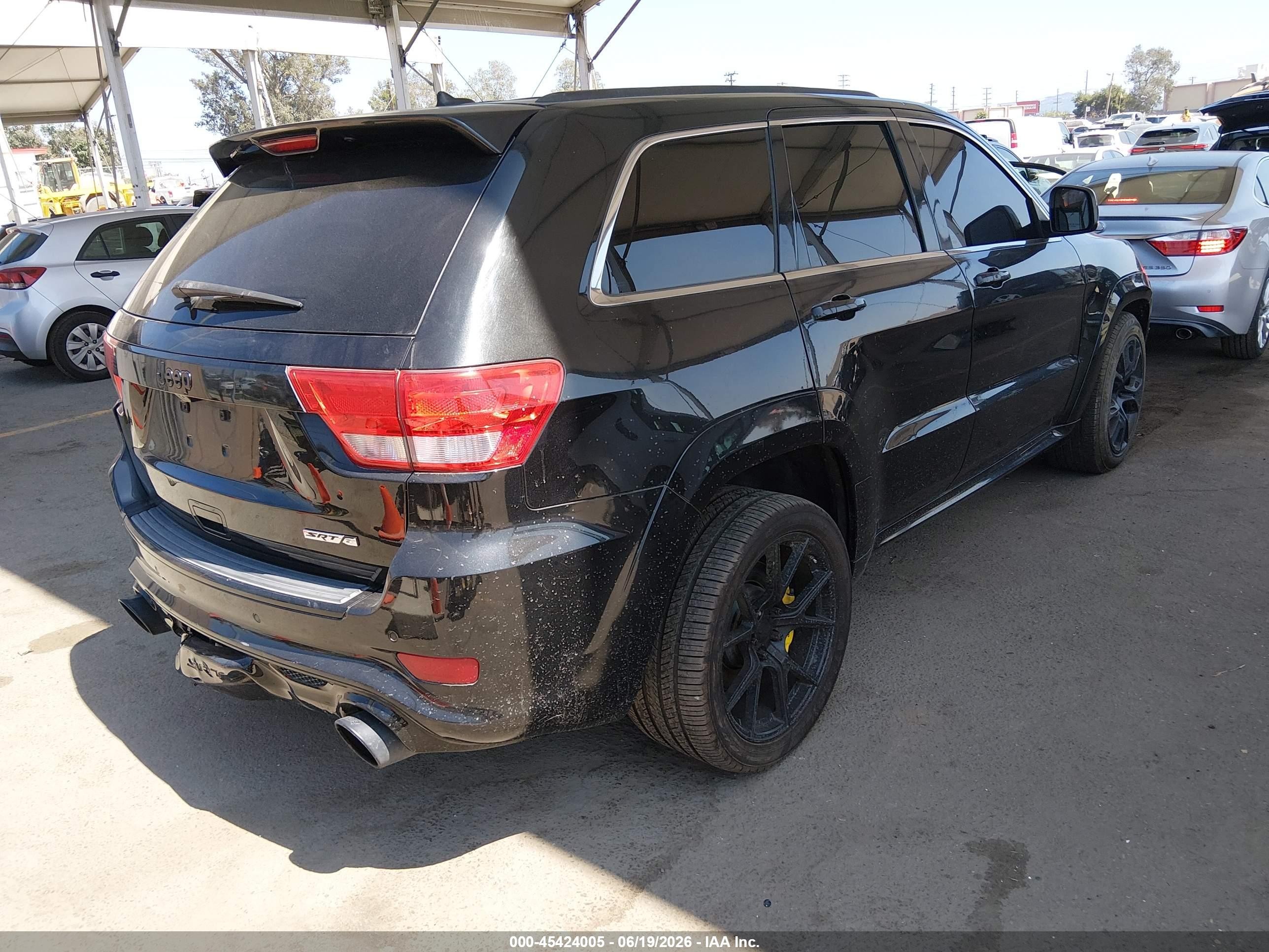 2012 Jeep Grand Cherokee Srt8 Black vin: 1C4RJFDJ9CC269692
