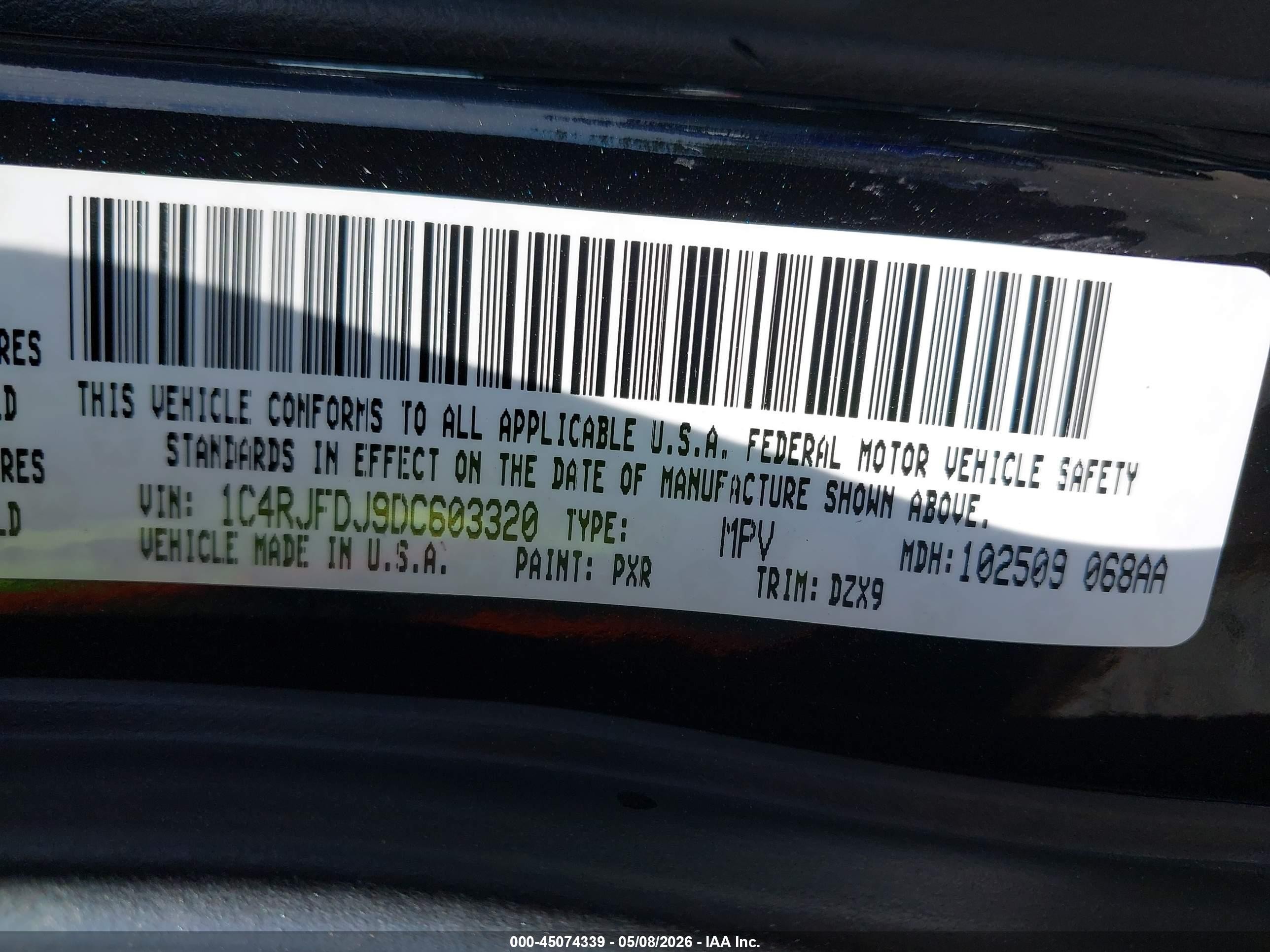 2013 Jeep Grand Cherokee Srt8 Vapor Black vin: 1C4RJFDJ9DC603320