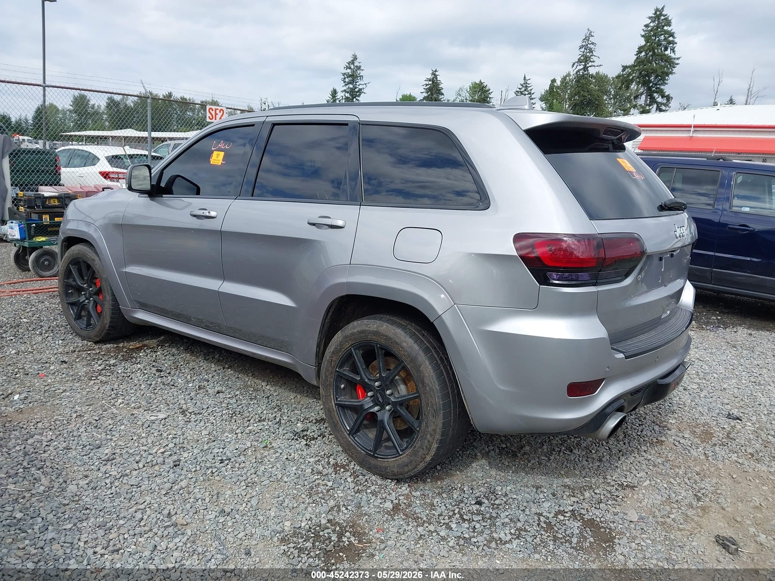 2014 Jeep Grand Cherokee Srt8 Silver vin: 1C4RJFDJXEC306560