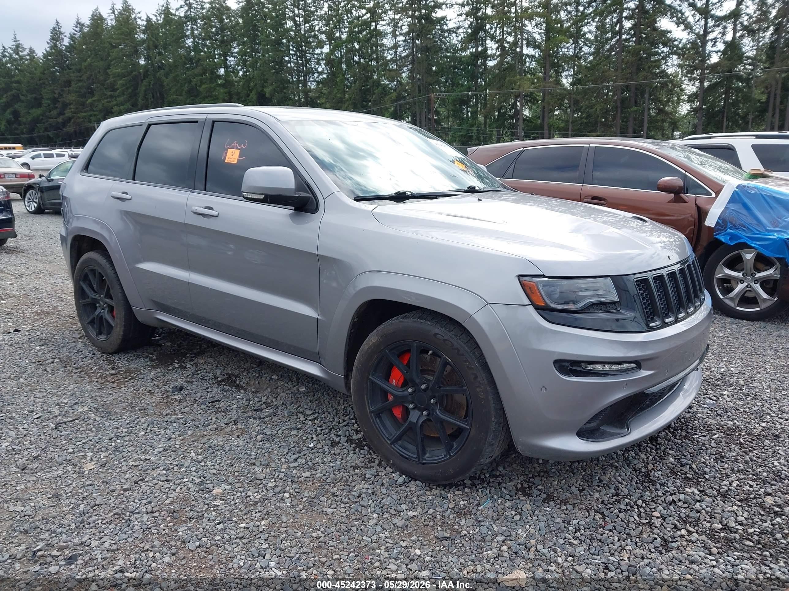 2014 Jeep Grand Cherokee Srt8 Silver vin: 1C4RJFDJXEC306560