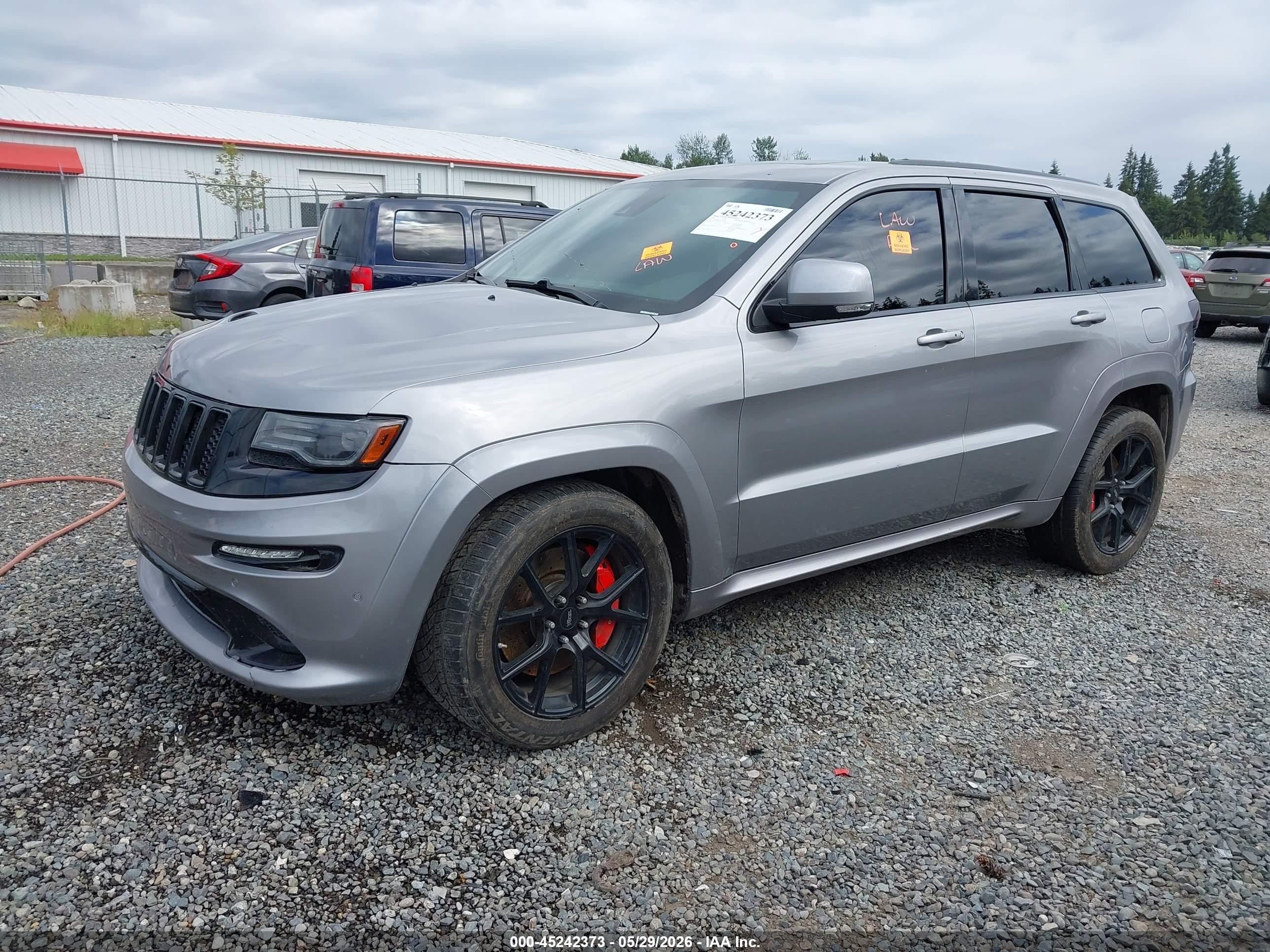 2014 Jeep Grand Cherokee Srt8 Silver vin: 1C4RJFDJXEC306560