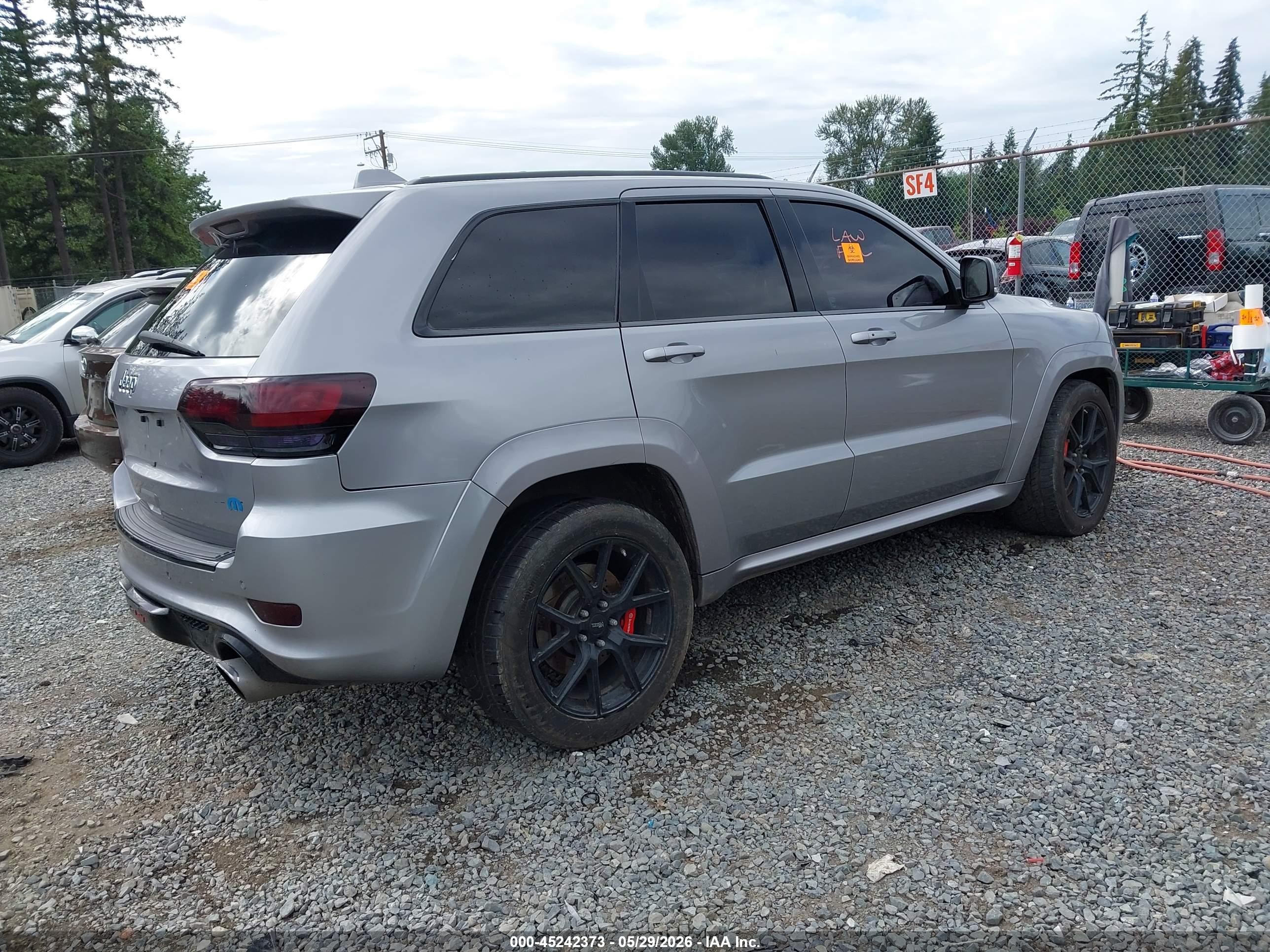 2014 Jeep Grand Cherokee Srt8 Silver vin: 1C4RJFDJXEC306560