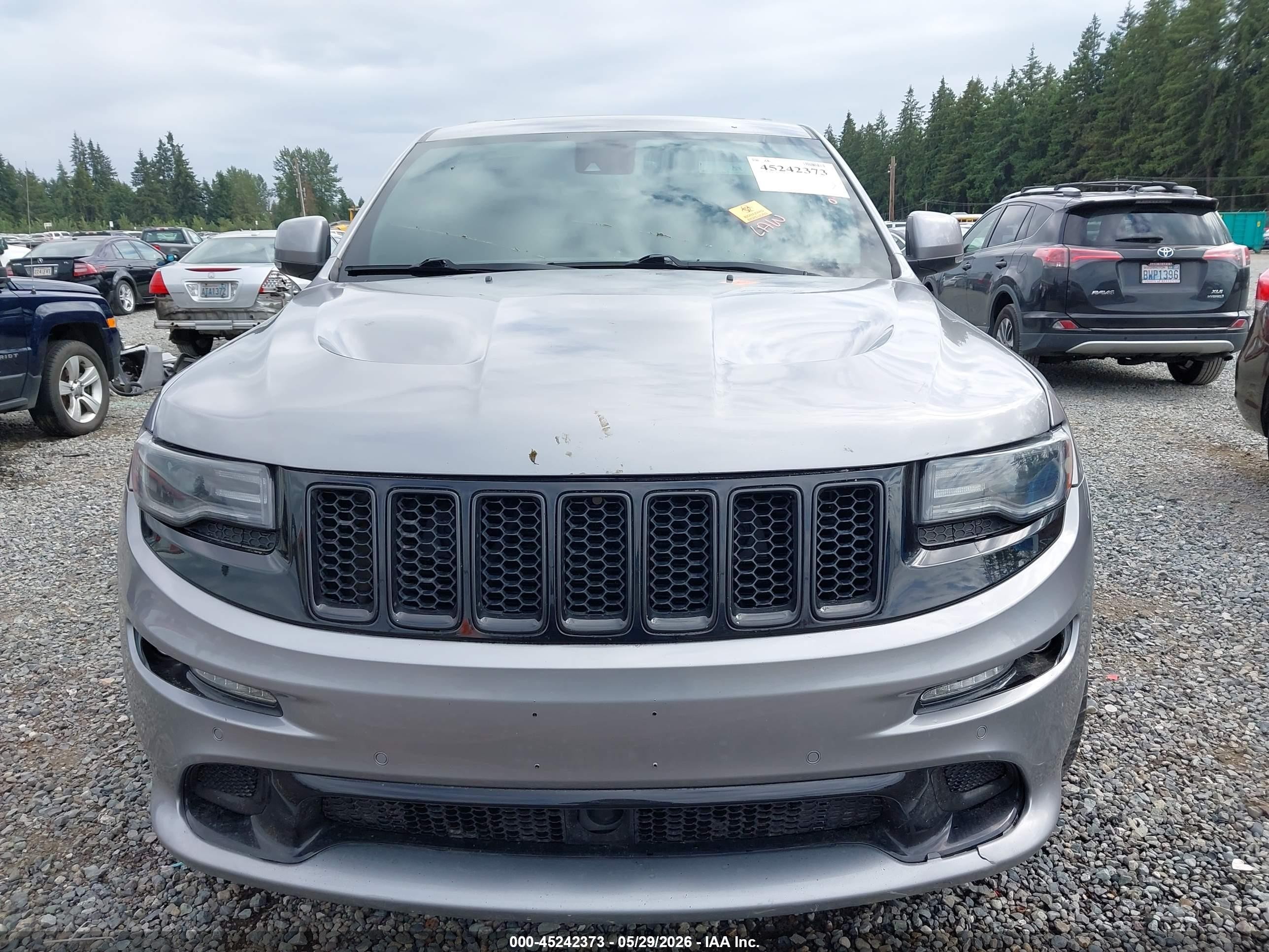 2014 Jeep Grand Cherokee Srt8 Silver vin: 1C4RJFDJXEC306560