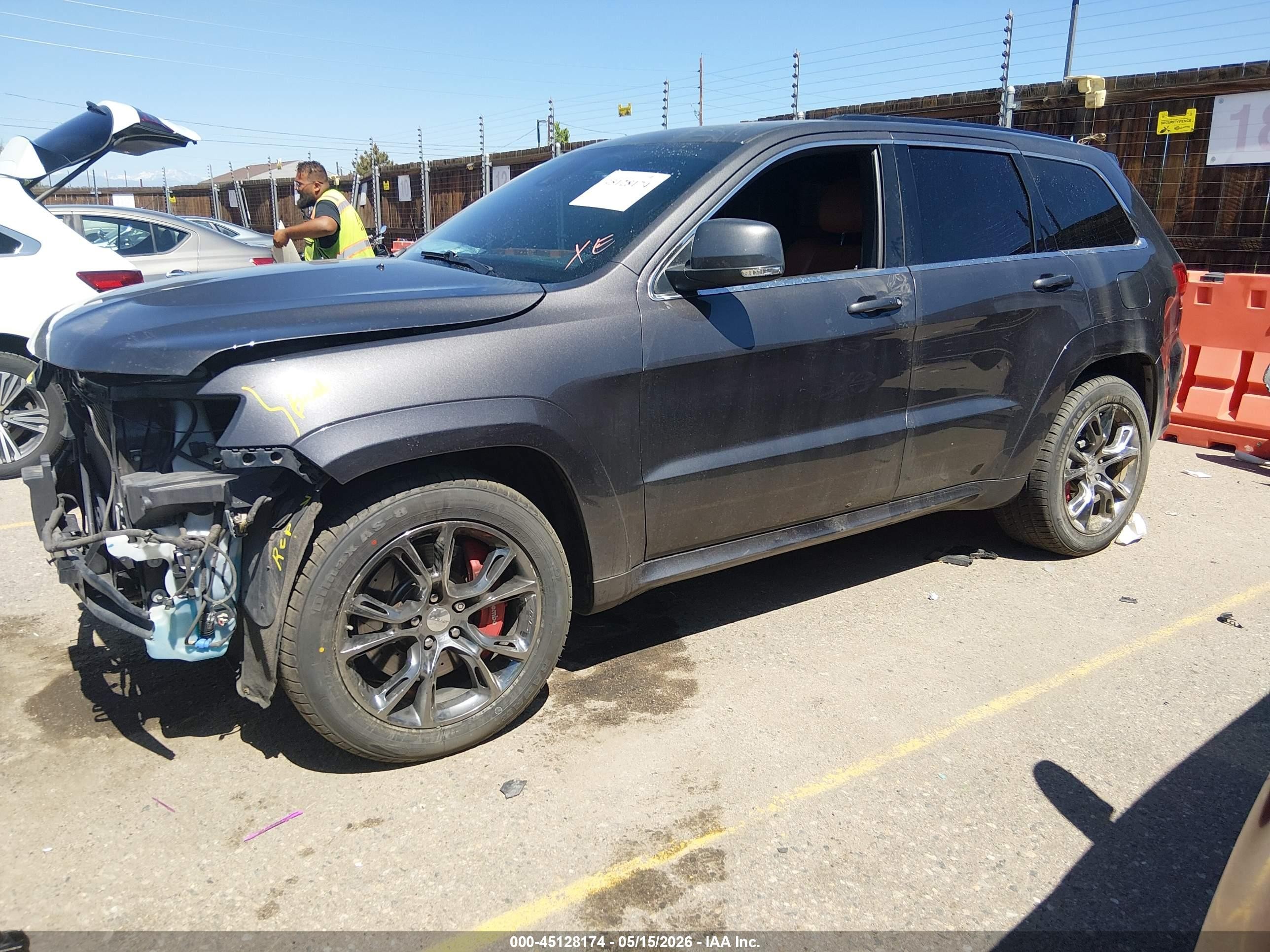 2015 Jeep Grand Cherokee Srt Gray vin: 1C4RJFDJXFC913768