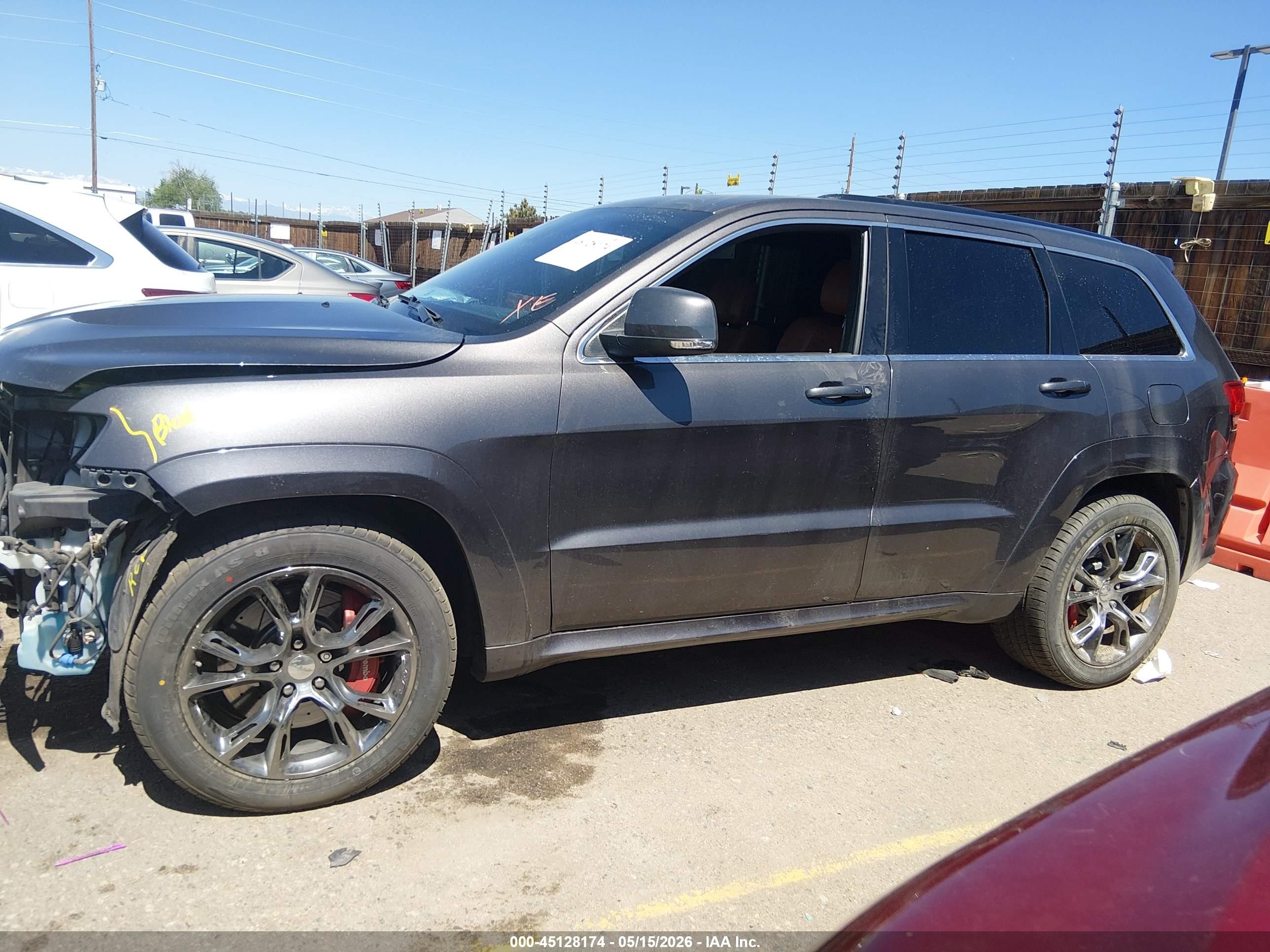 2015 Jeep Grand Cherokee Srt Gray vin: 1C4RJFDJXFC913768