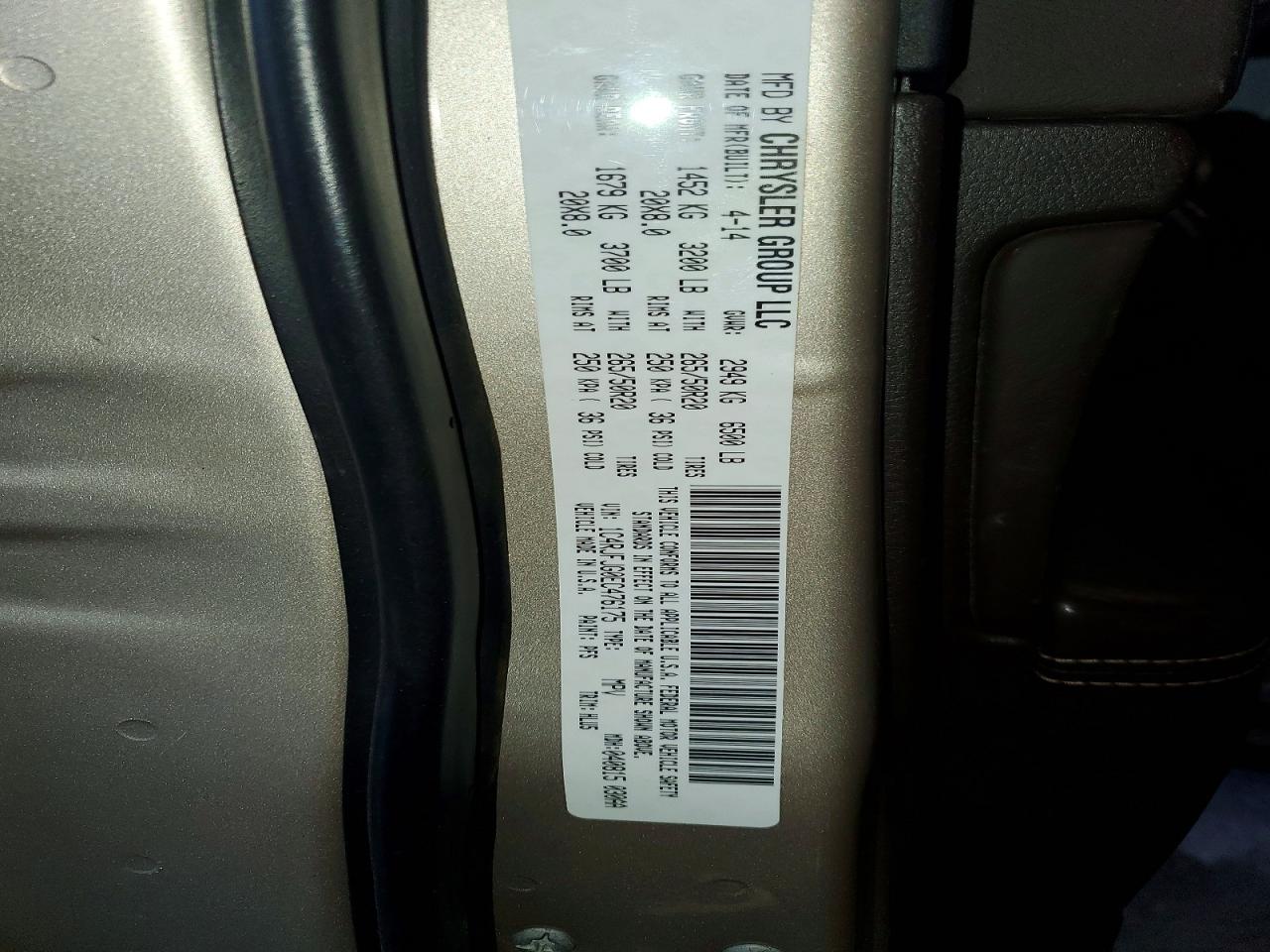 2014 Jeep Grand Cherokee Summit Beige vin: 1C4RJFJG0EC476175