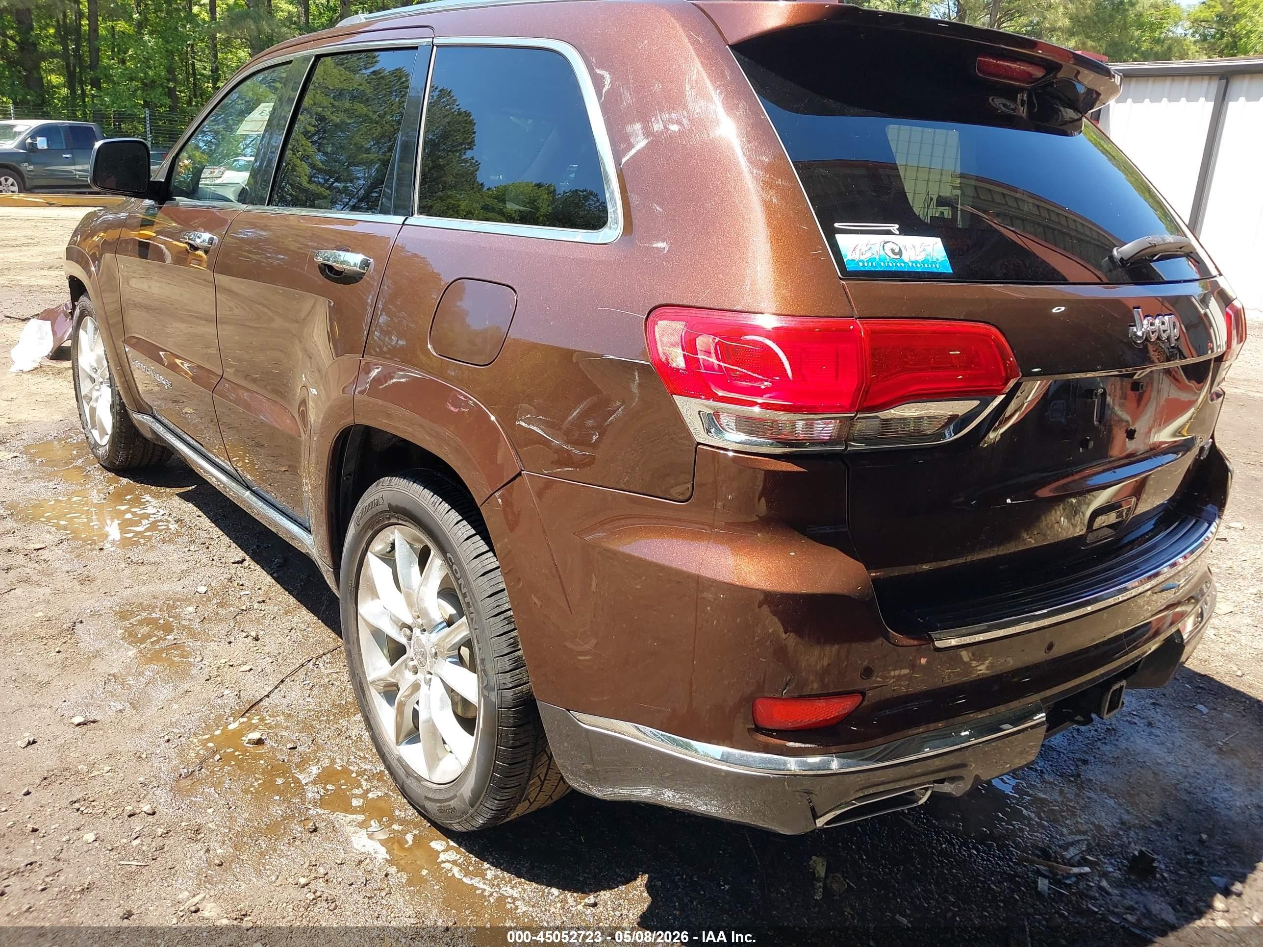 2015 Jeep Grand Cherokee Summit Brown vin: 1C4RJFJG0FC905428