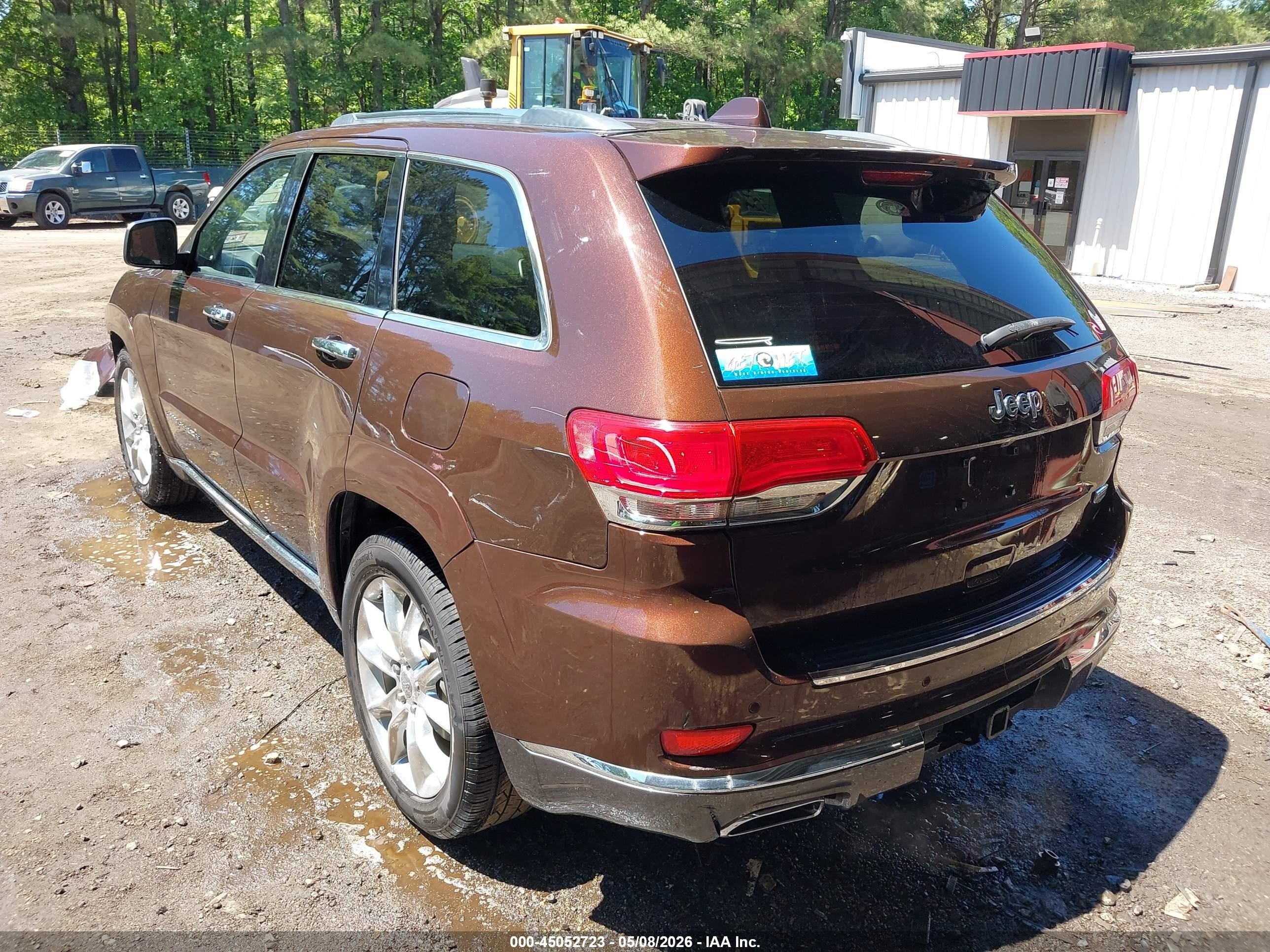 2015 Jeep Grand Cherokee Summit Brown vin: 1C4RJFJG0FC905428