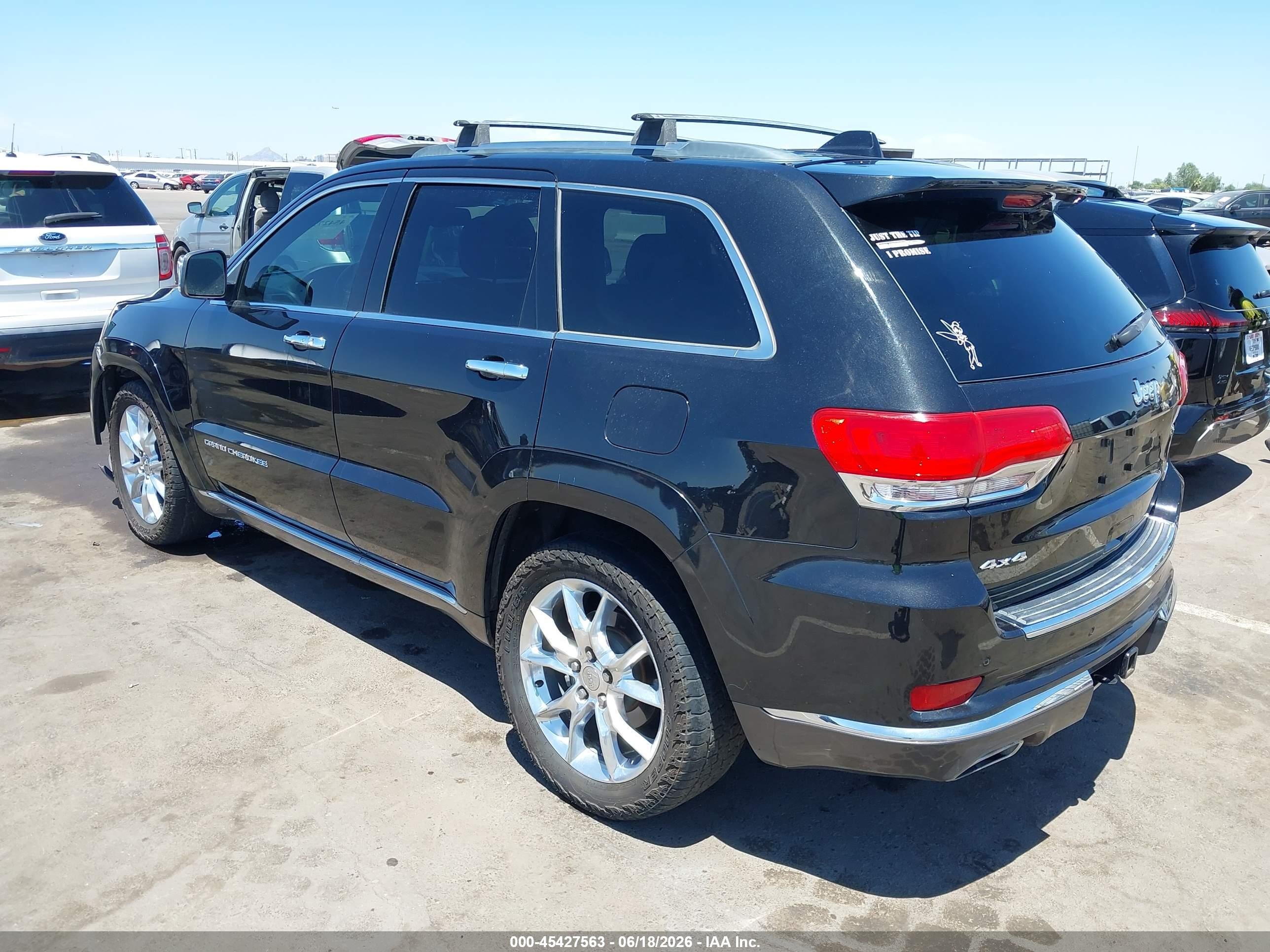 2014 Jeep Grand Cherokee Summit Black vin: 1C4RJFJG1EC501245