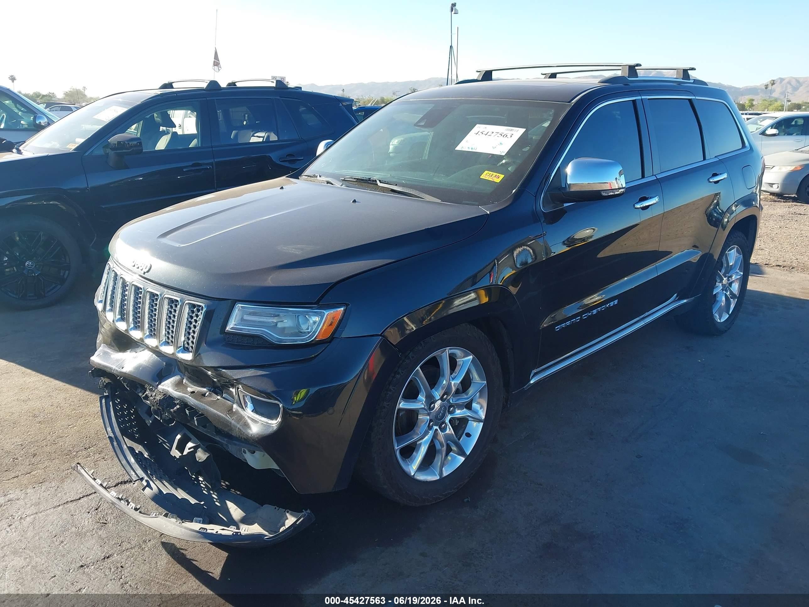 2014 Jeep Grand Cherokee Summit Black vin: 1C4RJFJG1EC501245