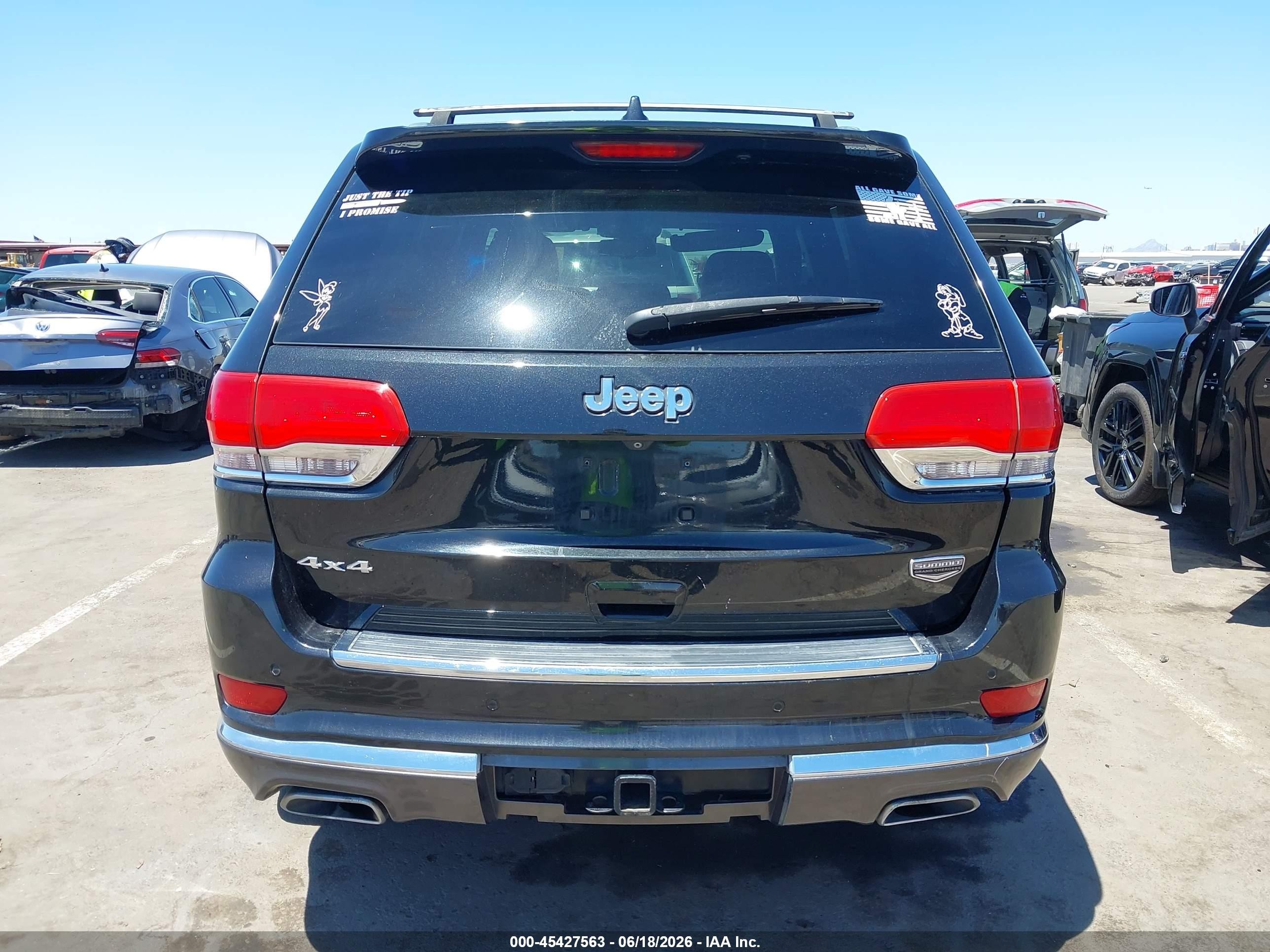 2014 Jeep Grand Cherokee Summit Black vin: 1C4RJFJG1EC501245