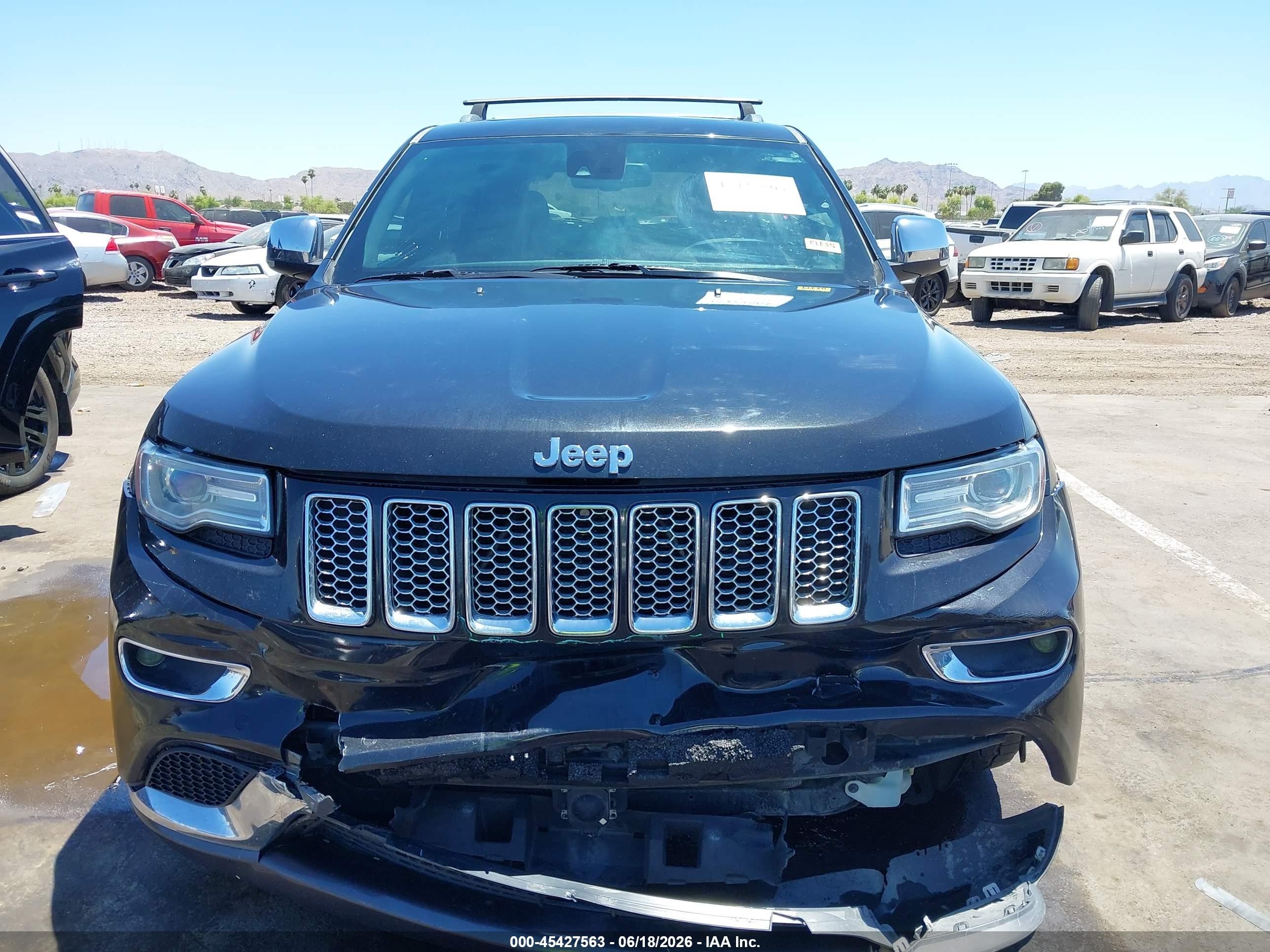 2014 Jeep Grand Cherokee Summit Black vin: 1C4RJFJG1EC501245