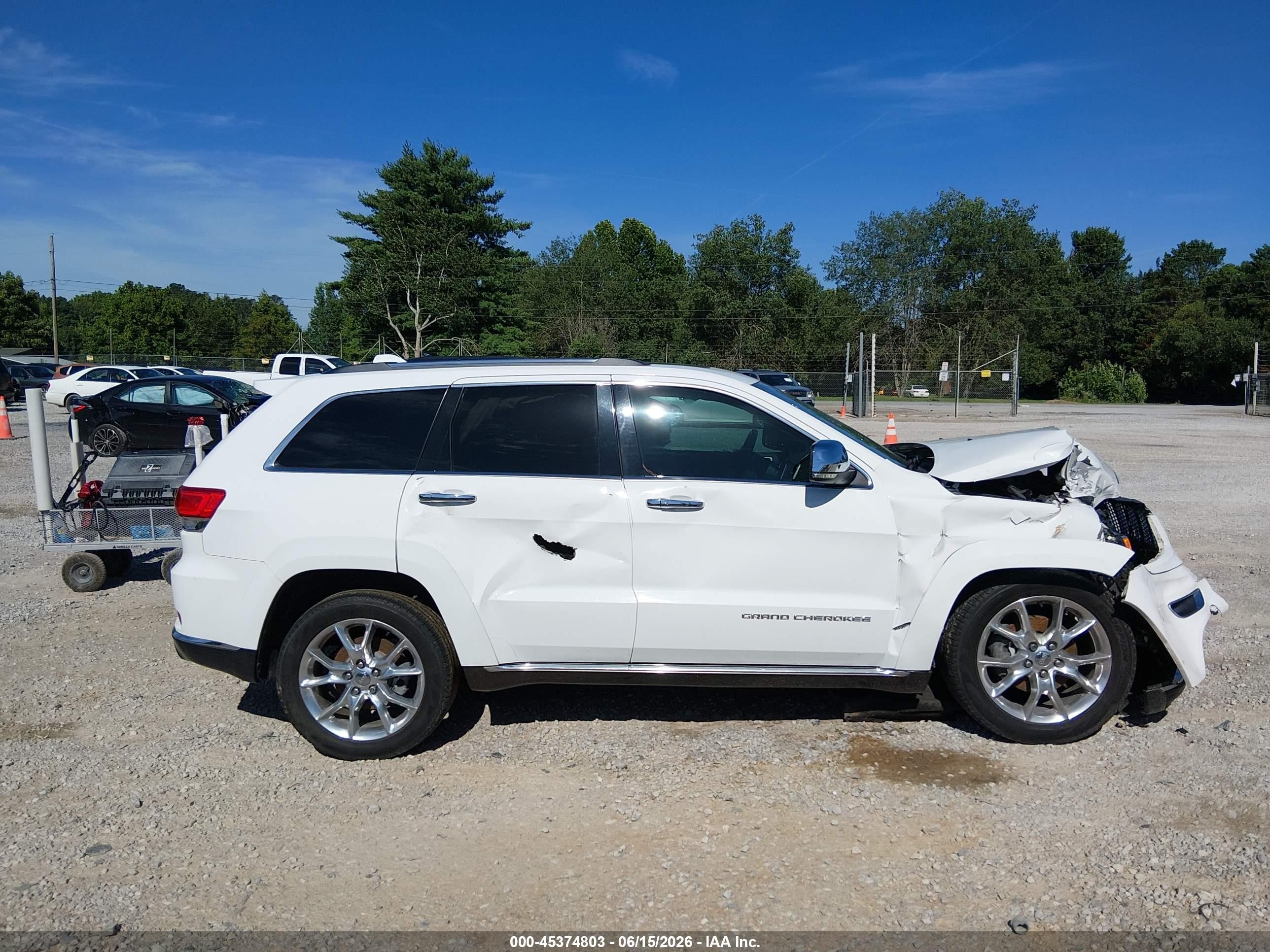 2015 Jeep Grand Cherokee Summit White vin: 1C4RJFJG1FC158387