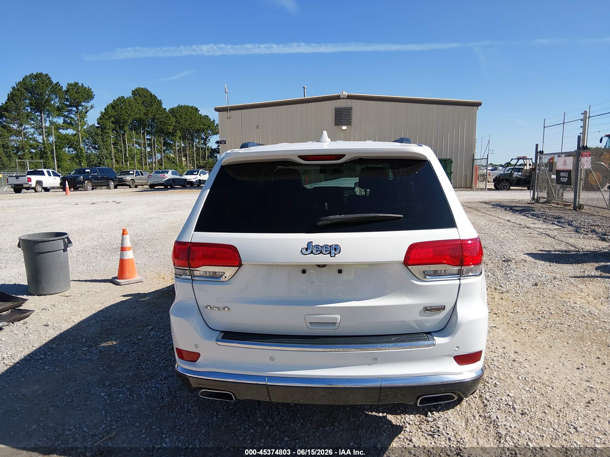 2015 Jeep Grand Cherokee Summit White vin: 1C4RJFJG1FC158387