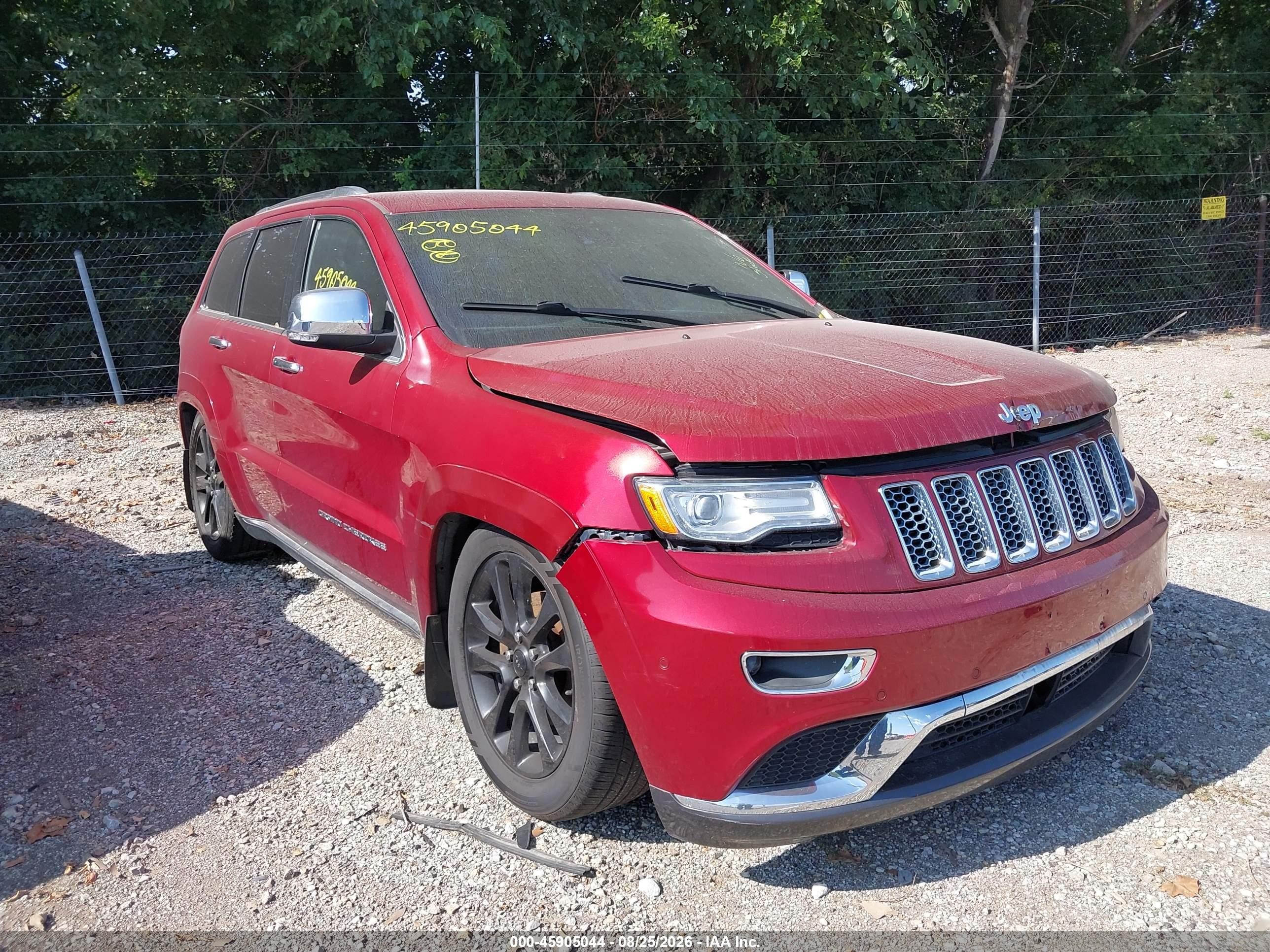 2015 Jeep Grand Cherokee Summit Red vin: 1C4RJFJG1FC628384