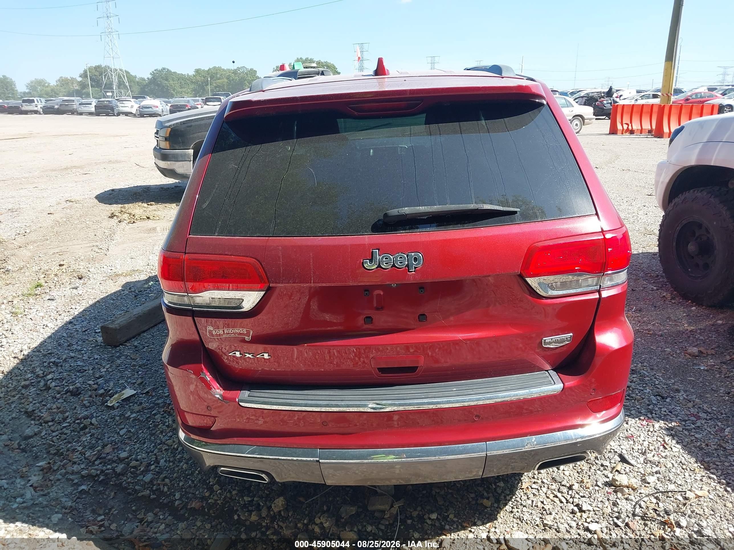 2015 Jeep Grand Cherokee Summit Red vin: 1C4RJFJG1FC628384