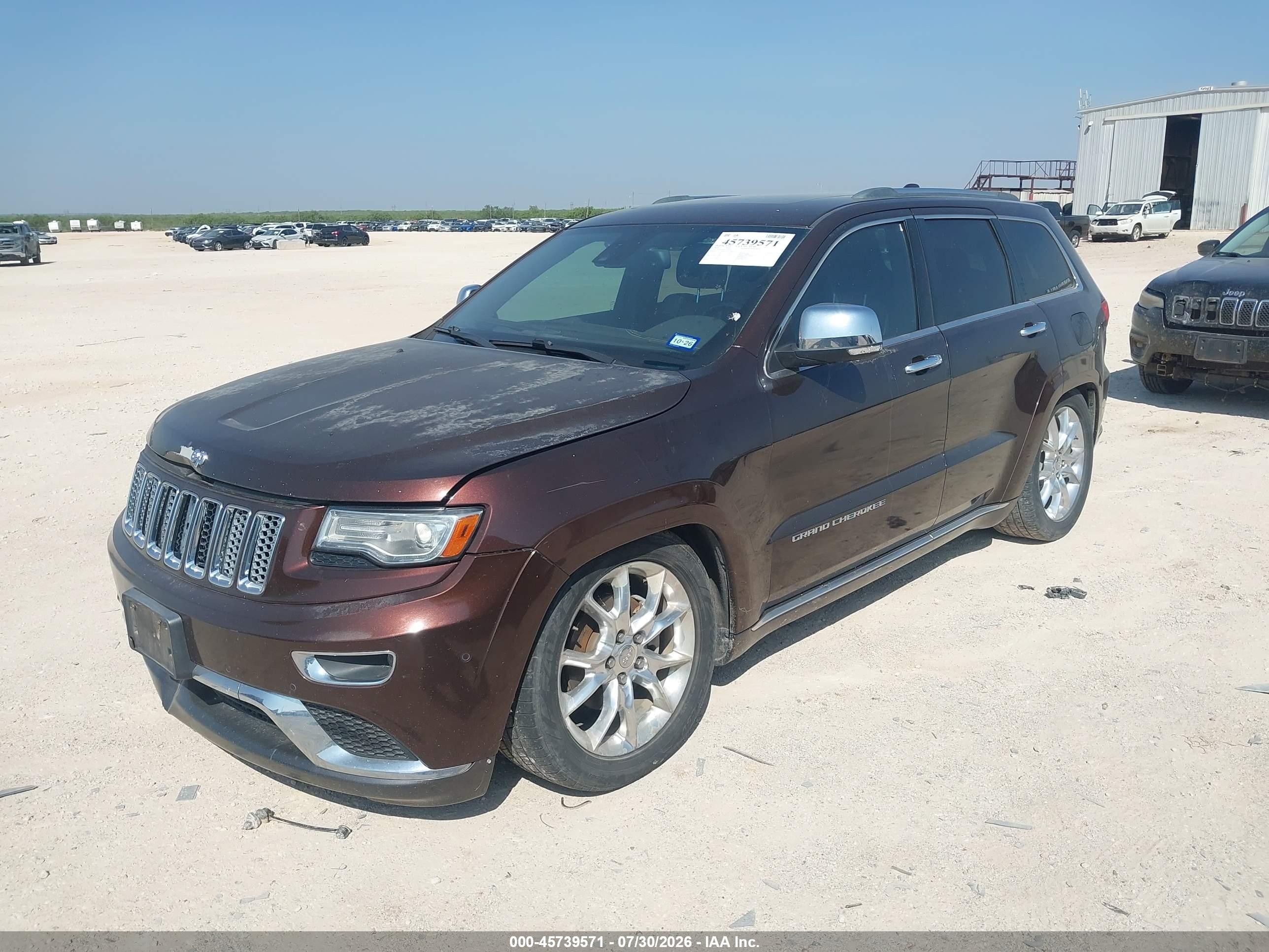 2014 Jeep Grand Cherokee Summit Коричневый vin: 1C4RJFJG2EC463864