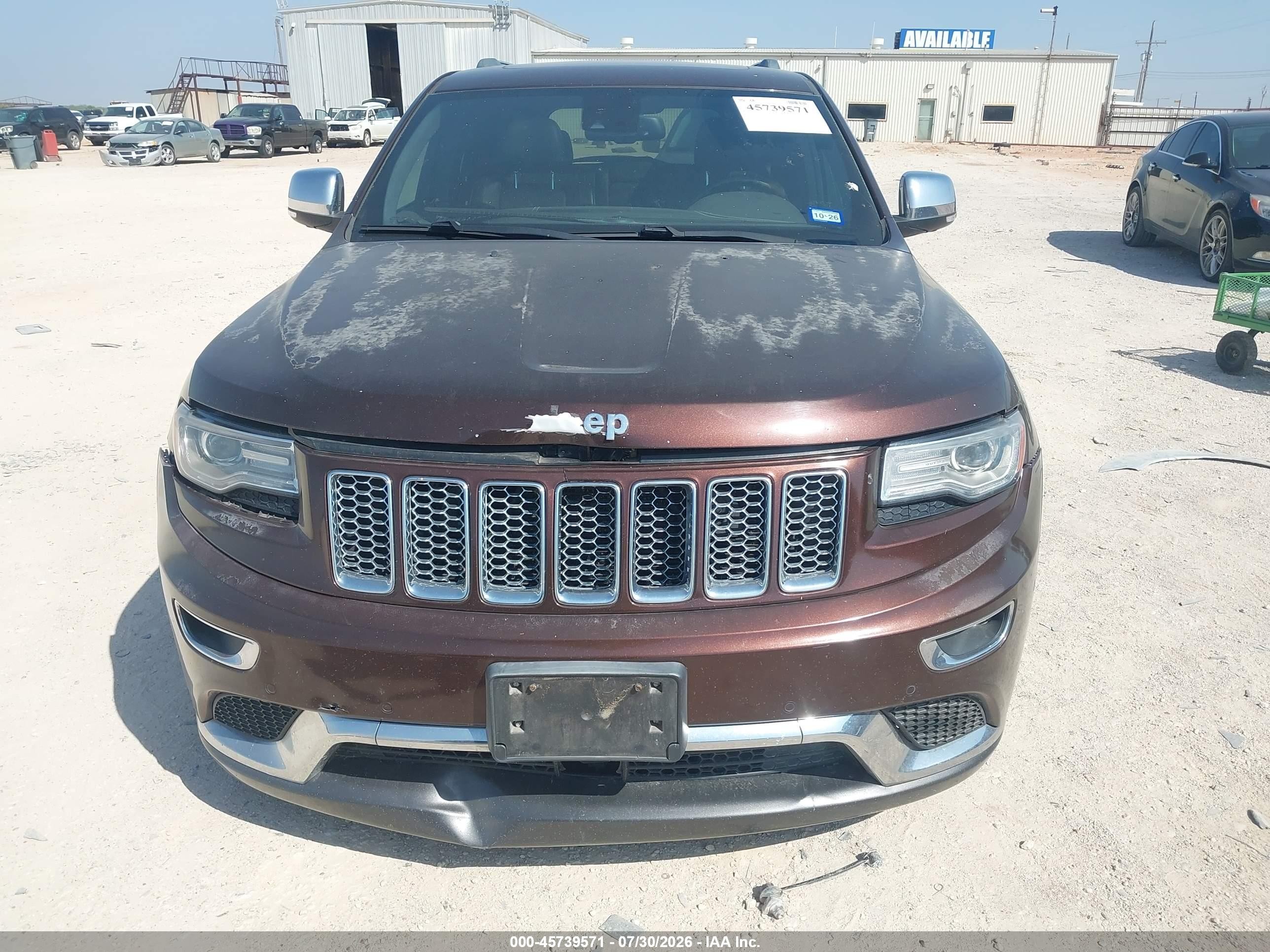 2014 Jeep Grand Cherokee Summit Коричневый vin: 1C4RJFJG2EC463864