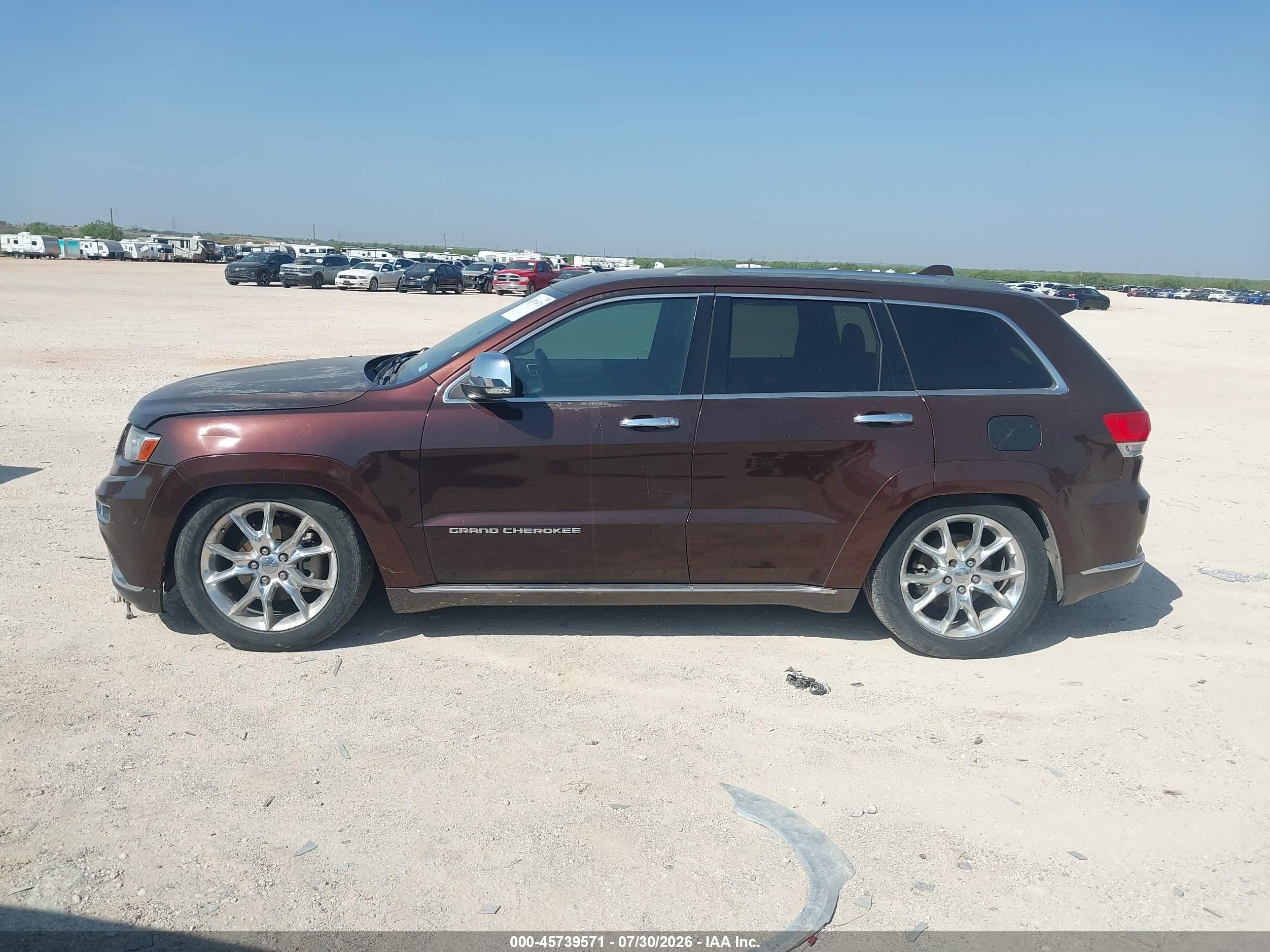 2014 Jeep Grand Cherokee Summit Коричневый vin: 1C4RJFJG2EC463864