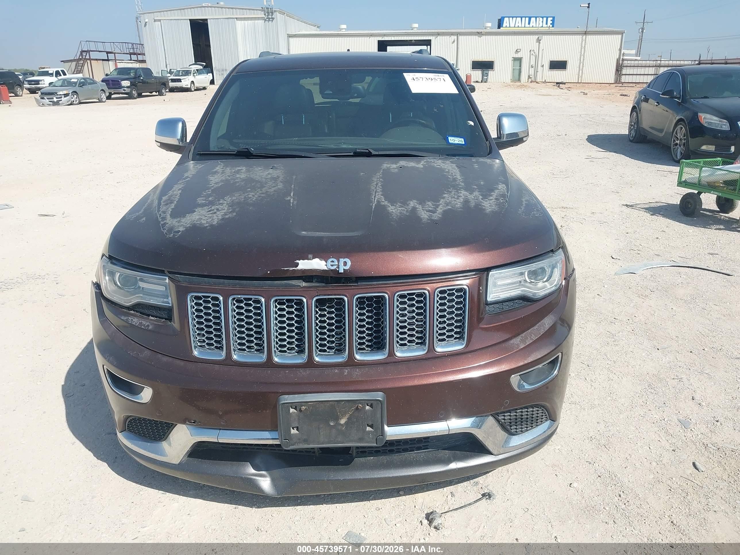2014 Jeep Grand Cherokee Summit Коричневый vin: 1C4RJFJG2EC463864