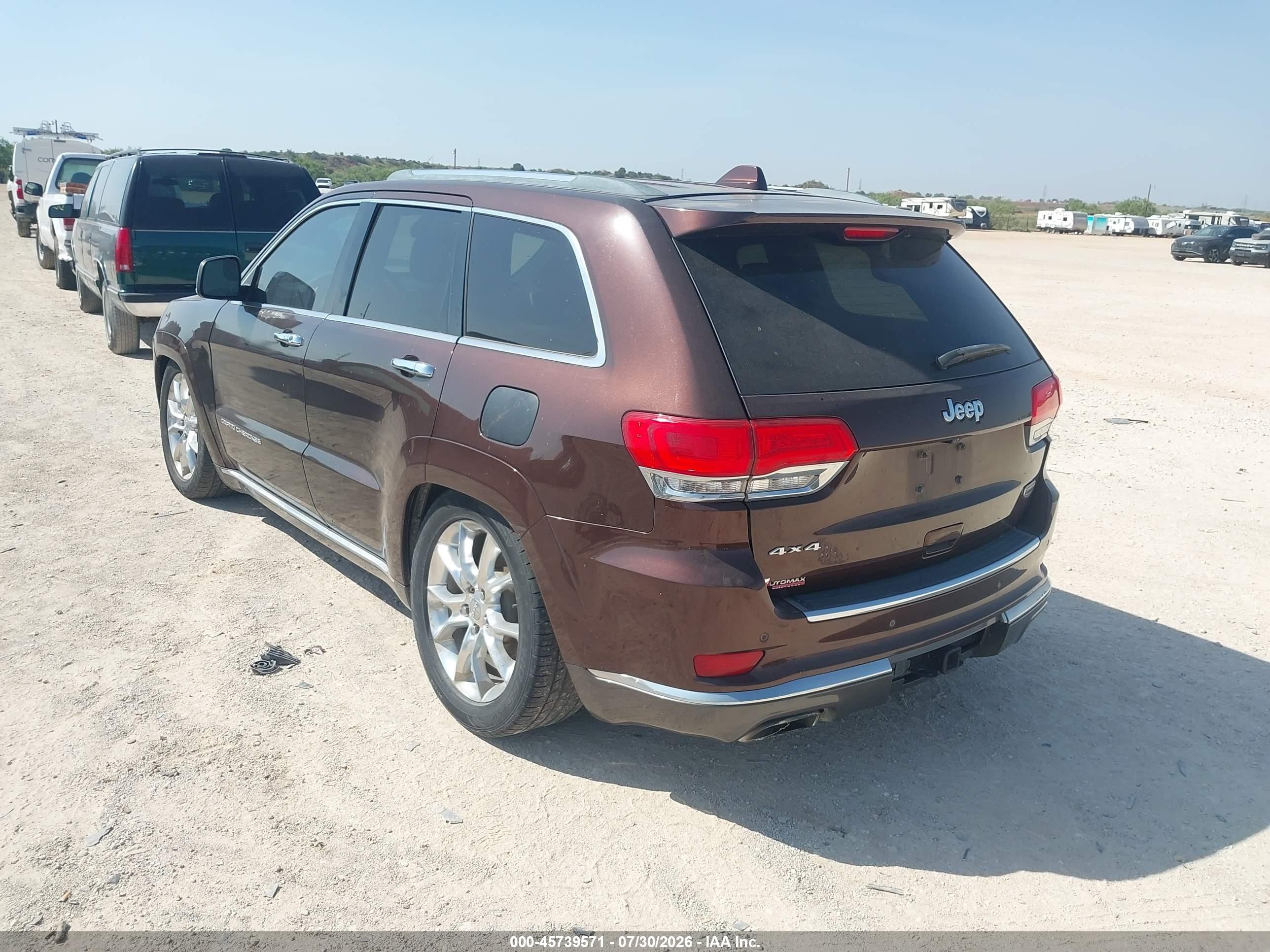2014 Jeep Grand Cherokee Summit Коричневый vin: 1C4RJFJG2EC463864