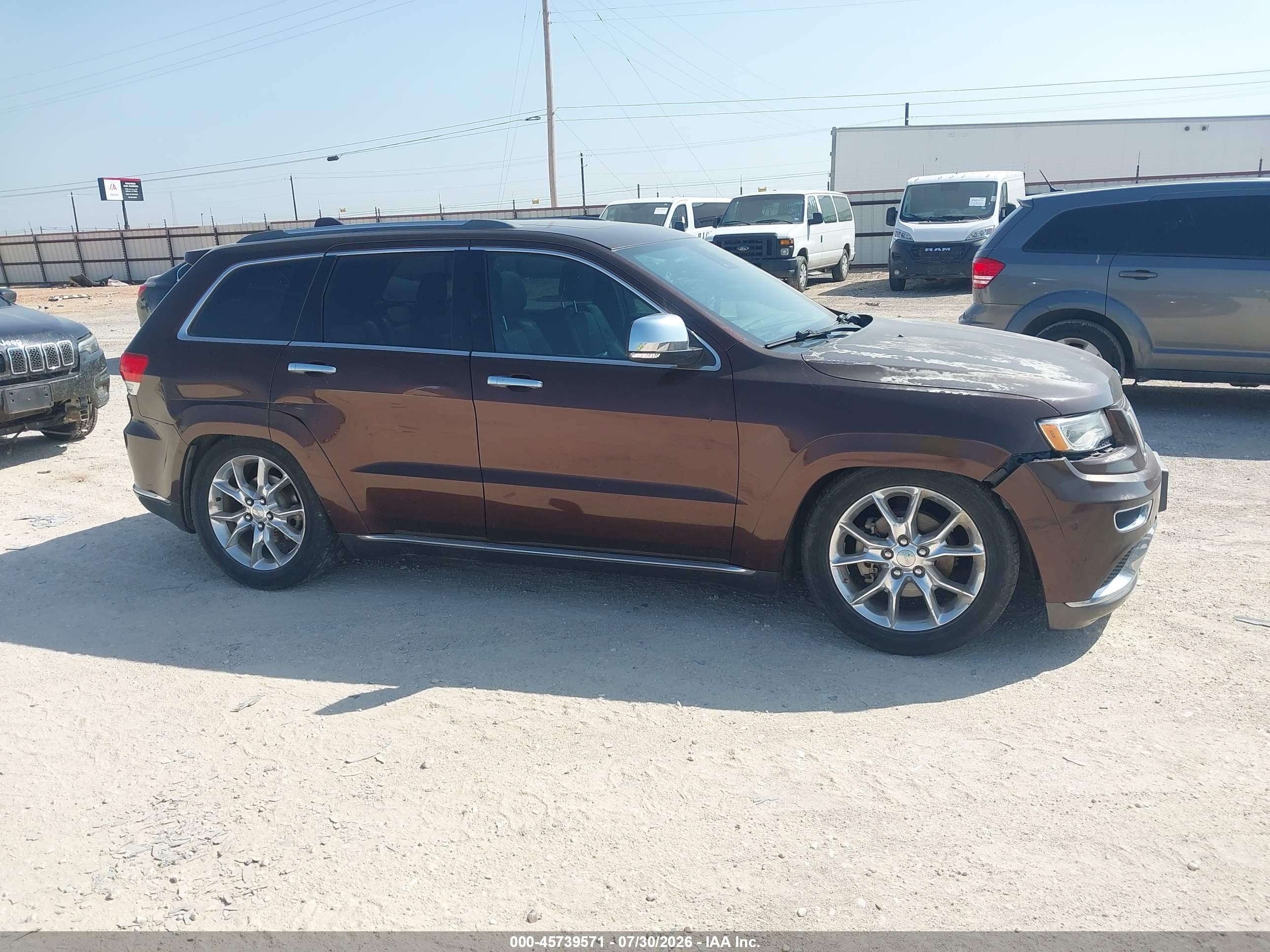 2014 Jeep Grand Cherokee Summit Коричневый vin: 1C4RJFJG2EC463864