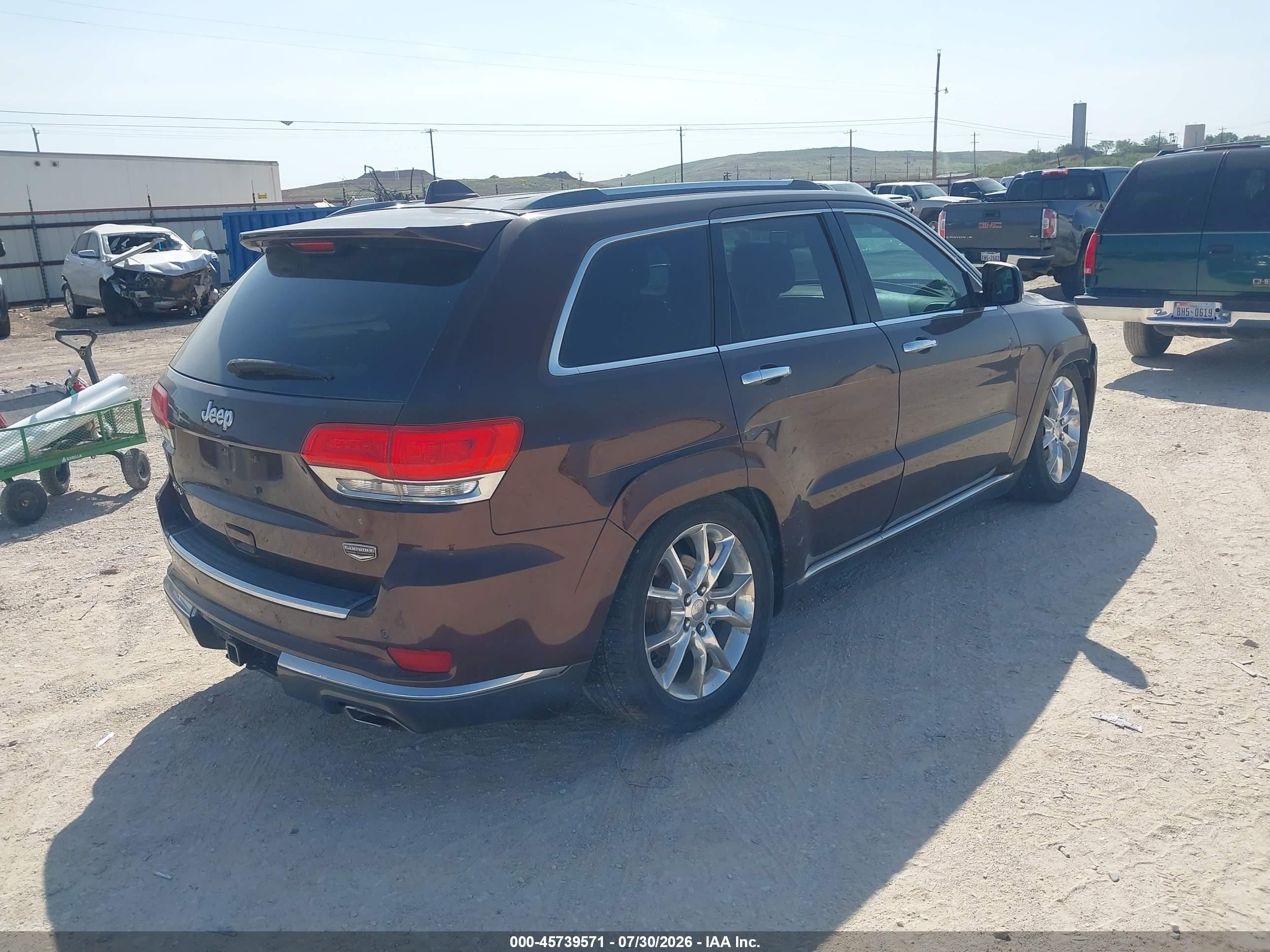 2014 Jeep Grand Cherokee Summit Коричневый vin: 1C4RJFJG2EC463864