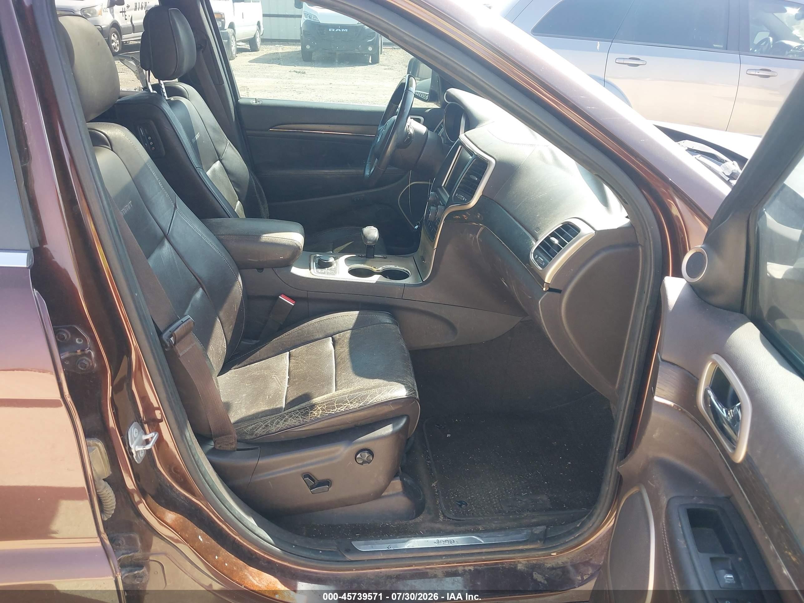 2014 Jeep Grand Cherokee Summit Коричневый vin: 1C4RJFJG2EC463864