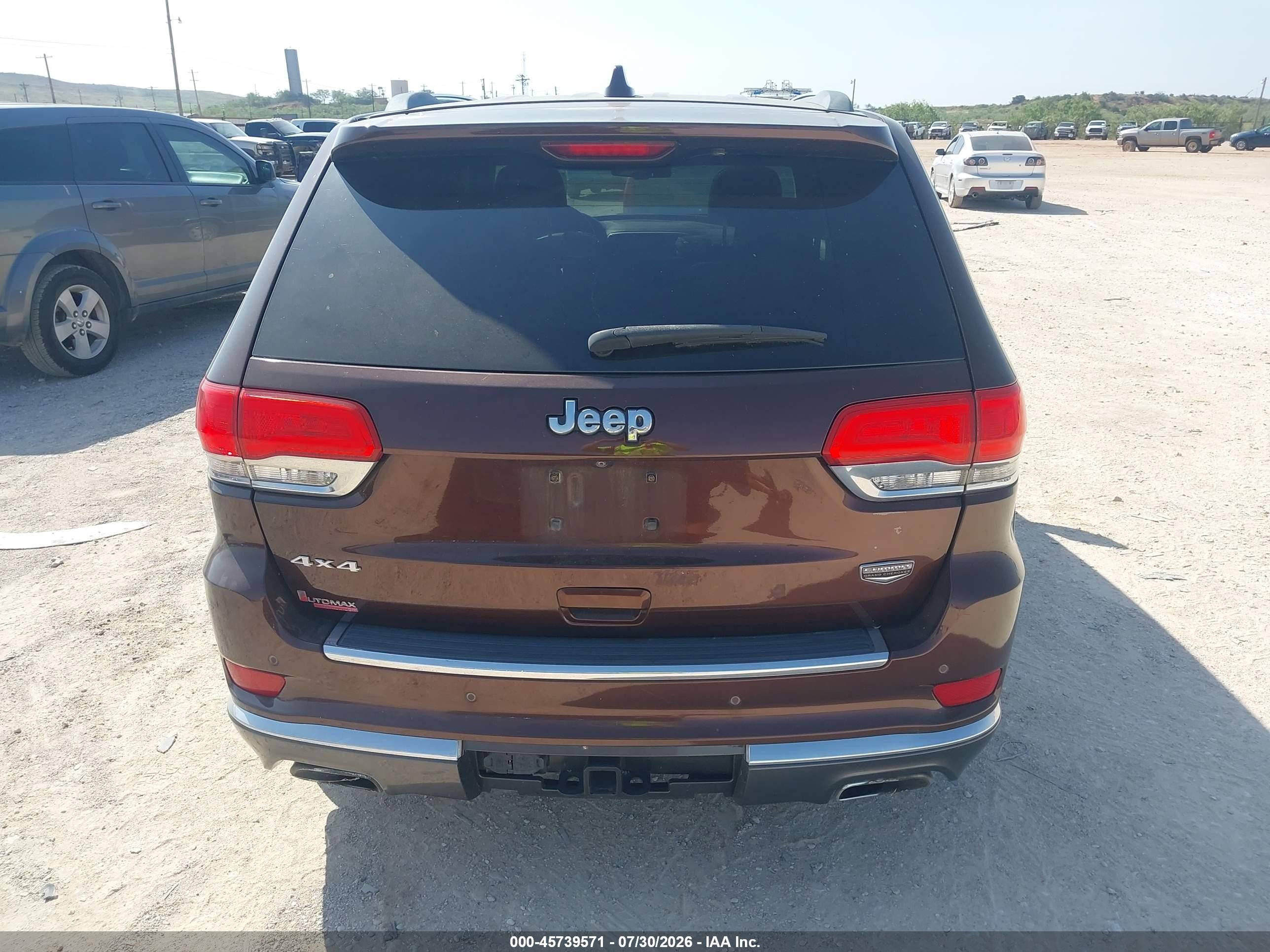 2014 Jeep Grand Cherokee Summit Коричневый vin: 1C4RJFJG2EC463864