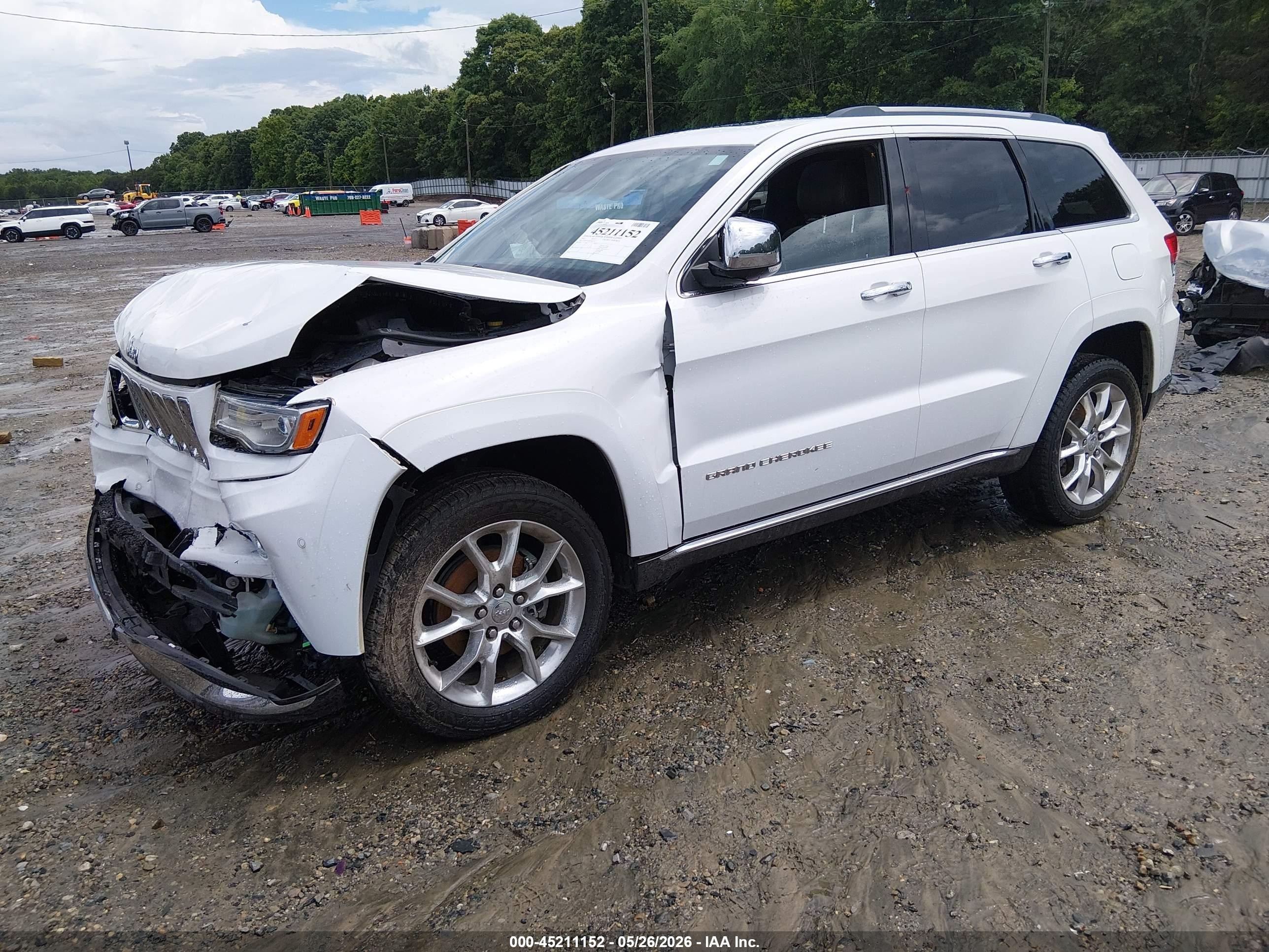 2014 Jeep Grand Cherokee Summit White vin: 1C4RJFJG2EC500119