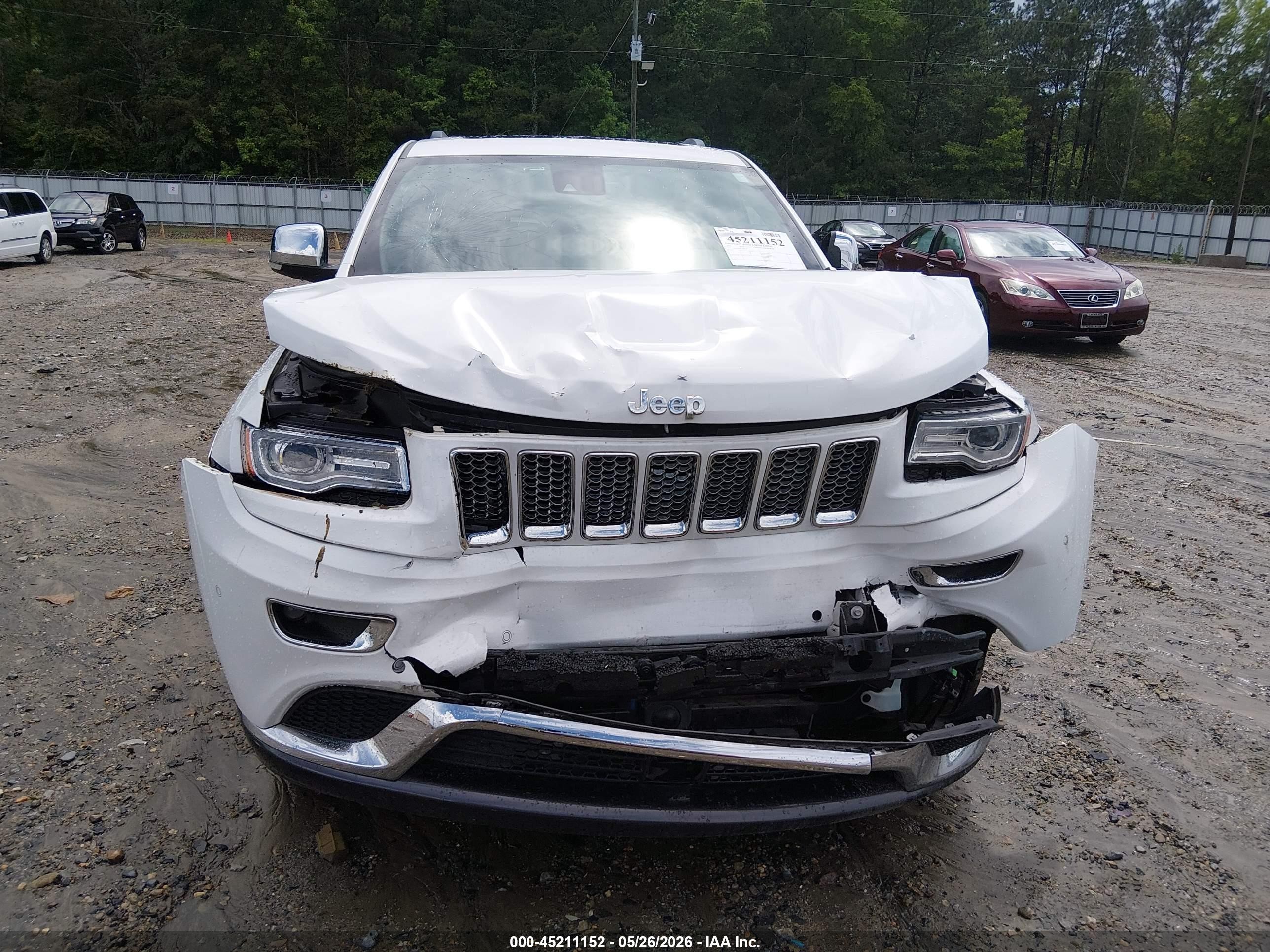 2014 Jeep Grand Cherokee Summit White vin: 1C4RJFJG2EC500119