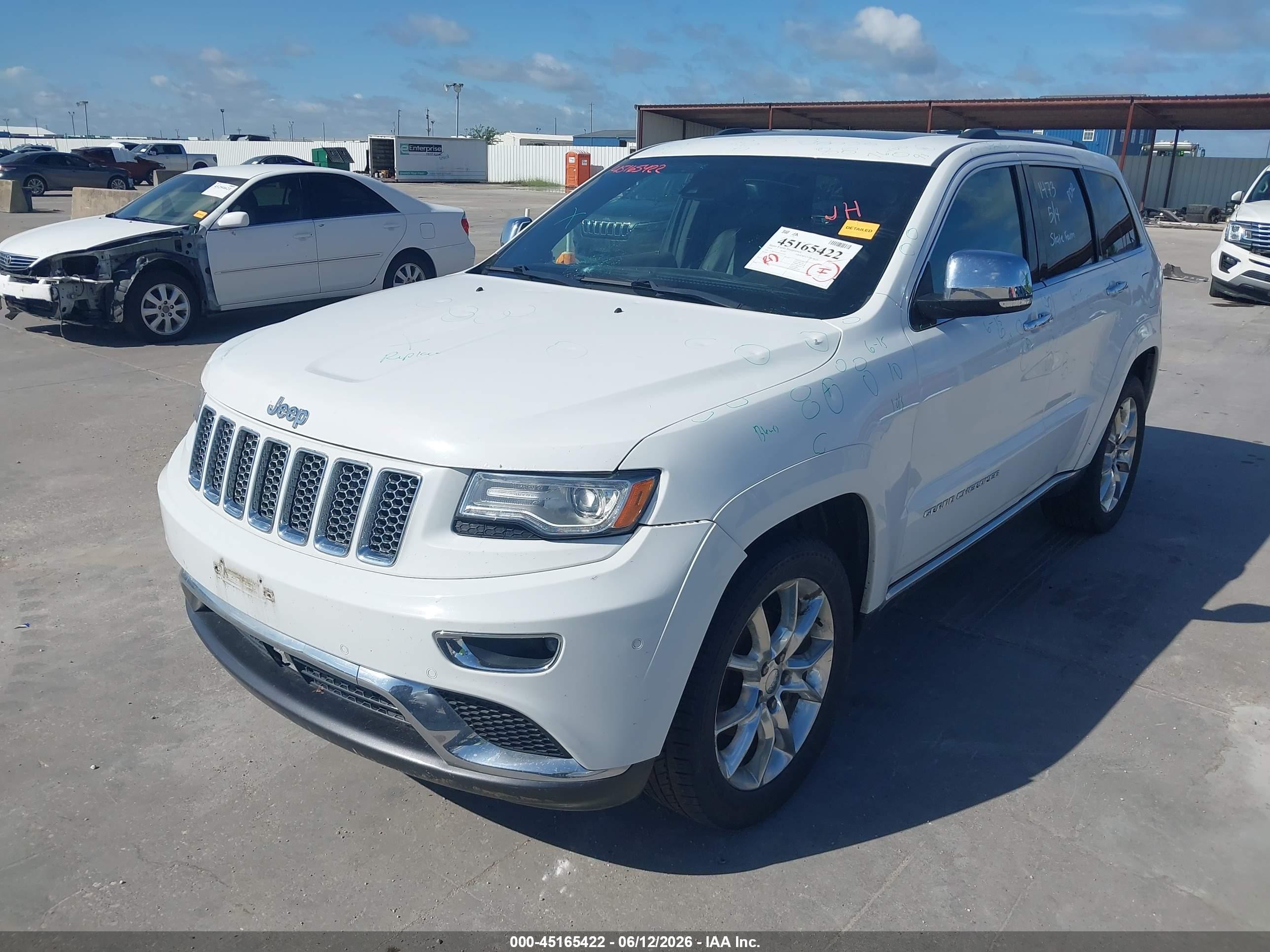 2014 Jeep Grand Cherokee Summit White vin: 1C4RJFJG2EC531449
