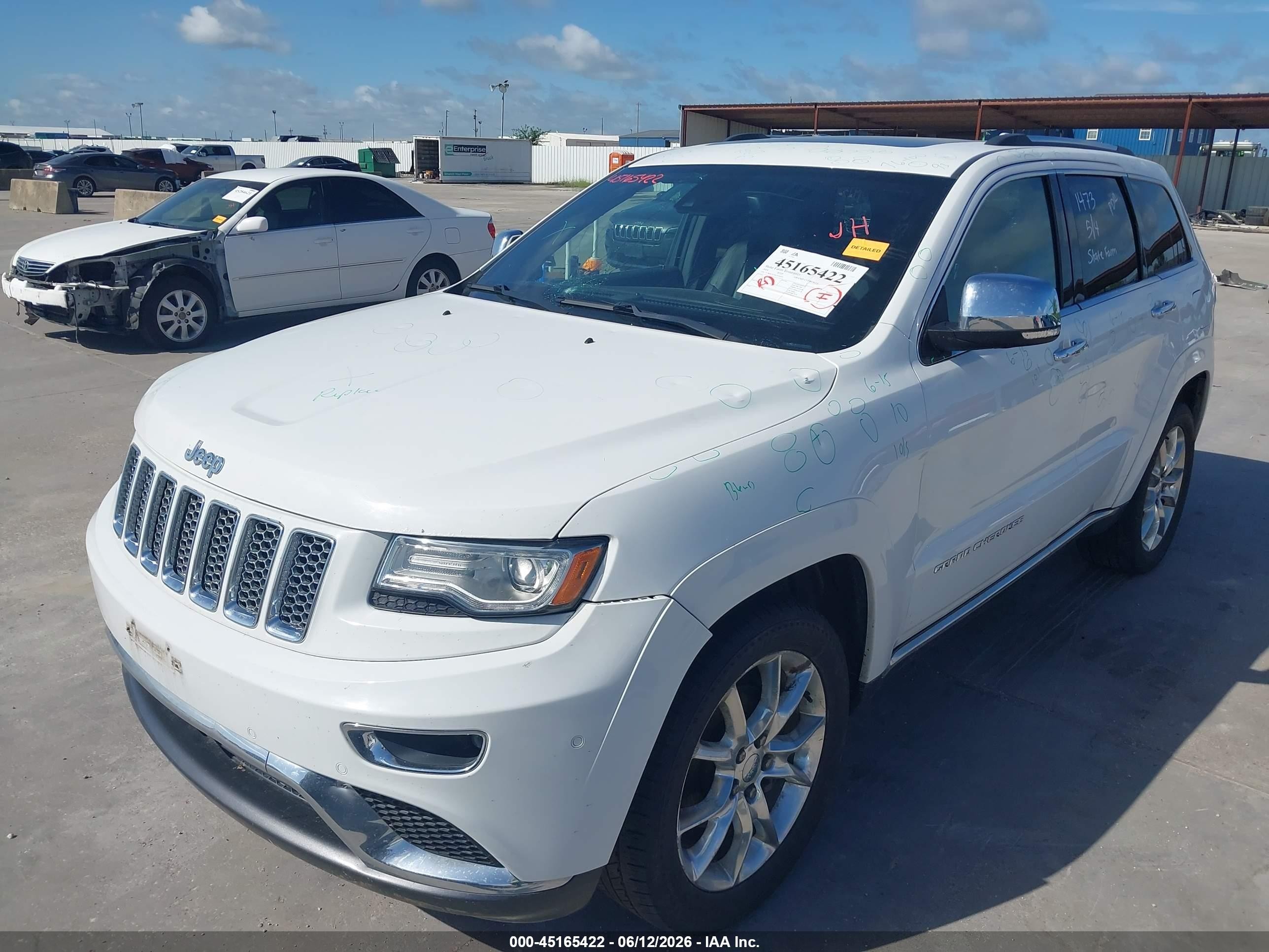 2014 Jeep Grand Cherokee Summit White vin: 1C4RJFJG2EC531449