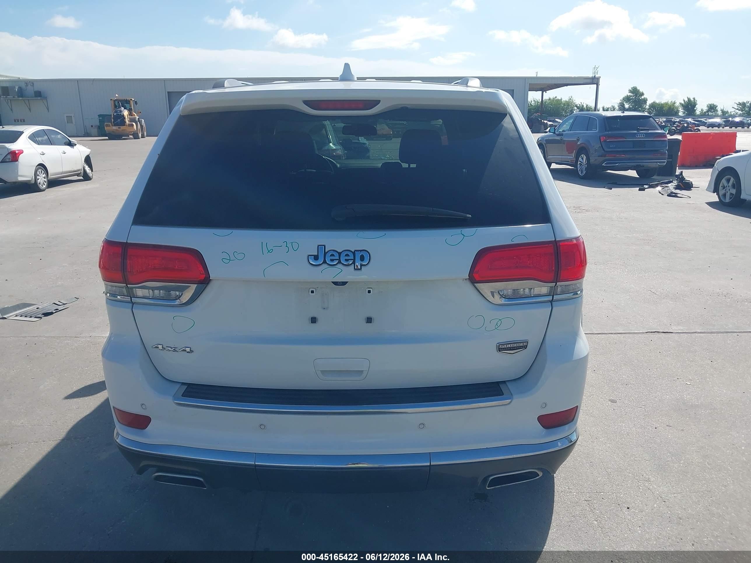 2014 Jeep Grand Cherokee Summit White vin: 1C4RJFJG2EC531449