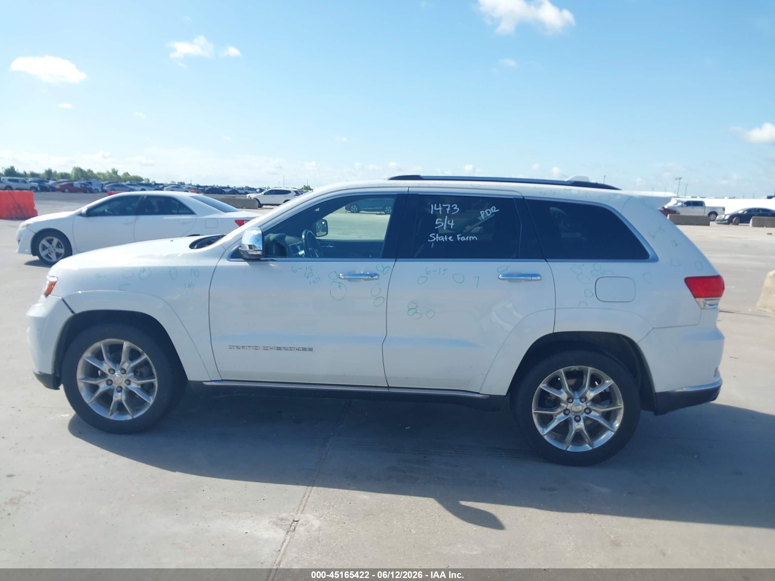 2014 Jeep Grand Cherokee Summit White vin: 1C4RJFJG2EC531449