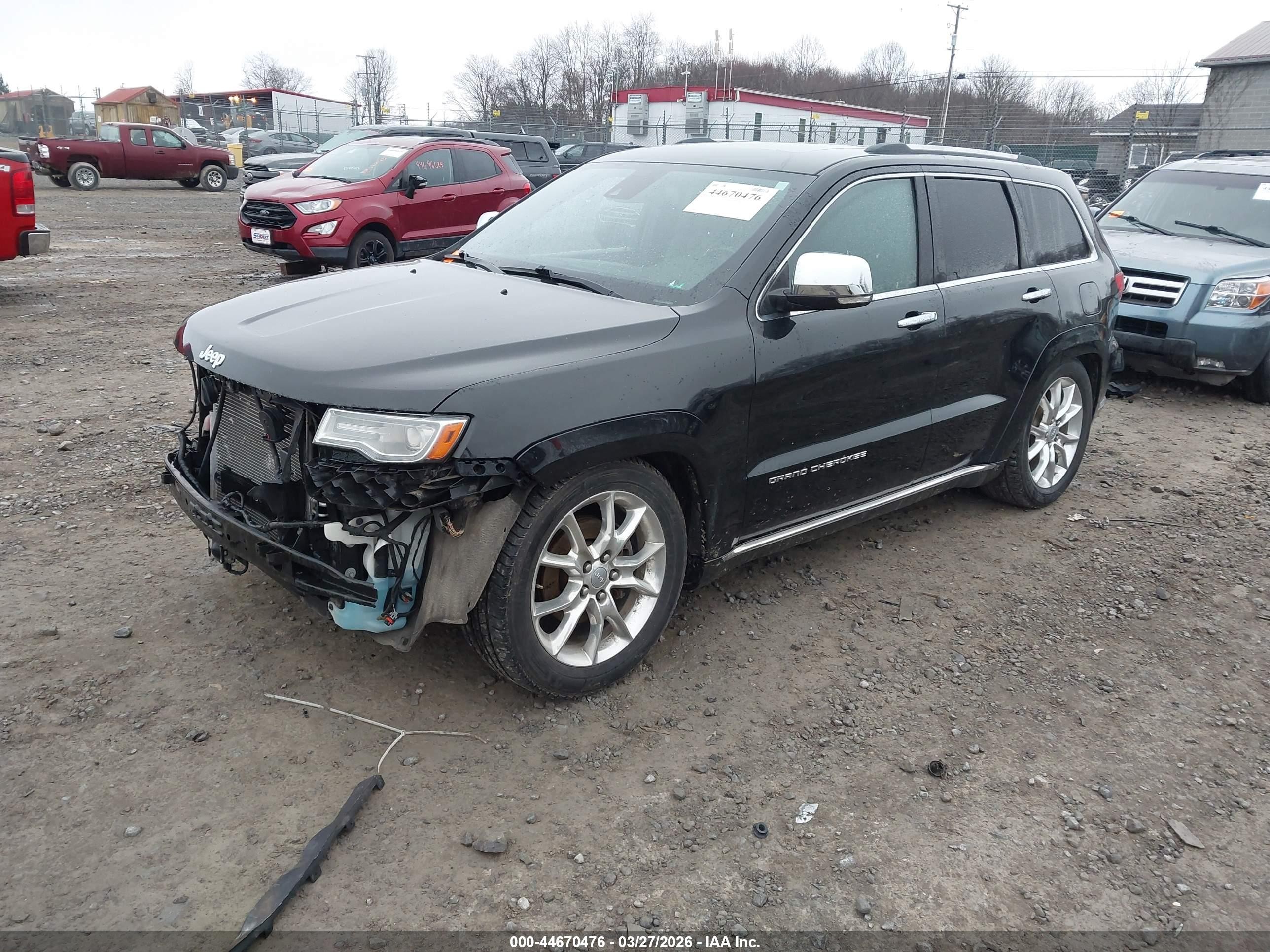 2014 Jeep Grand Cherokee Summit Black vin: 1C4RJFJG2EC531709