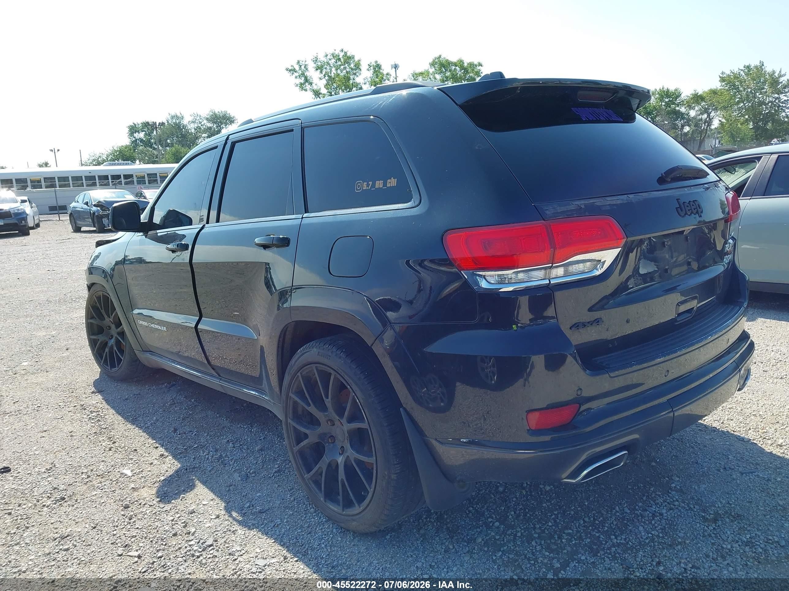 2015 Jeep Grand Cherokee Summit Black vin: 1C4RJFJG3FC769103