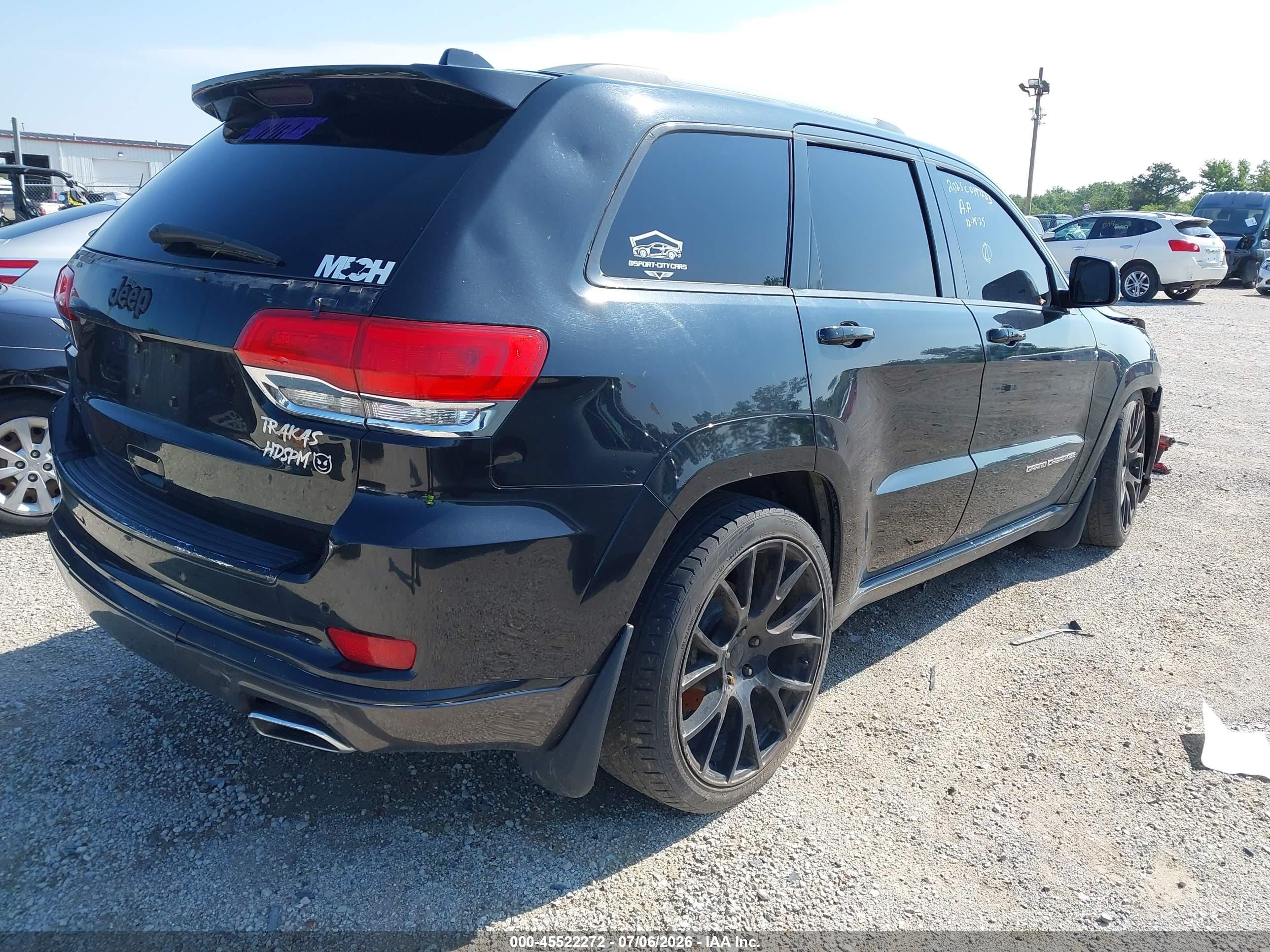 2015 Jeep Grand Cherokee Summit Black vin: 1C4RJFJG3FC769103