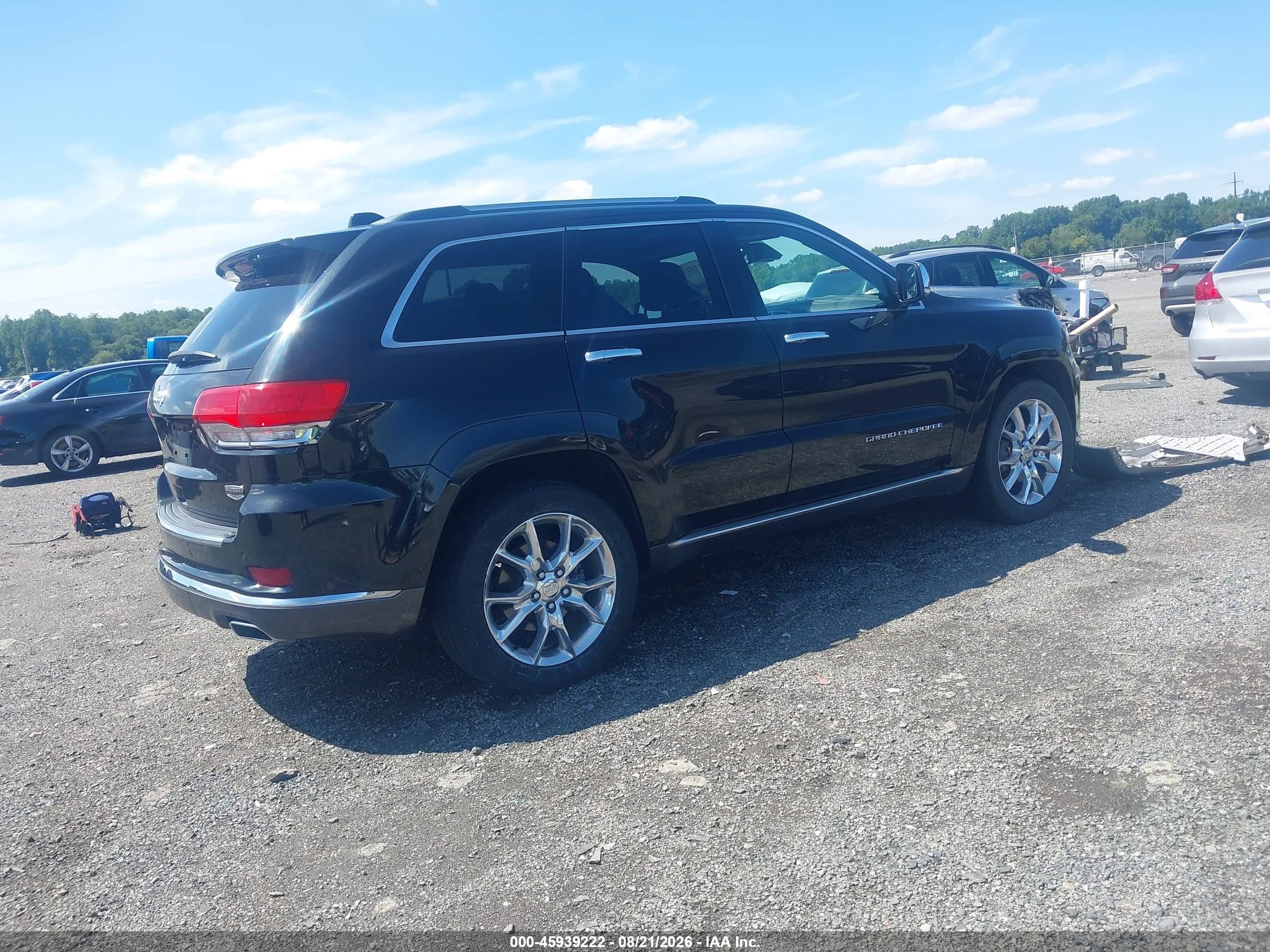 2014 Jeep Grand Cherokee Summit Black vin: 1C4RJFJG4EC492637
