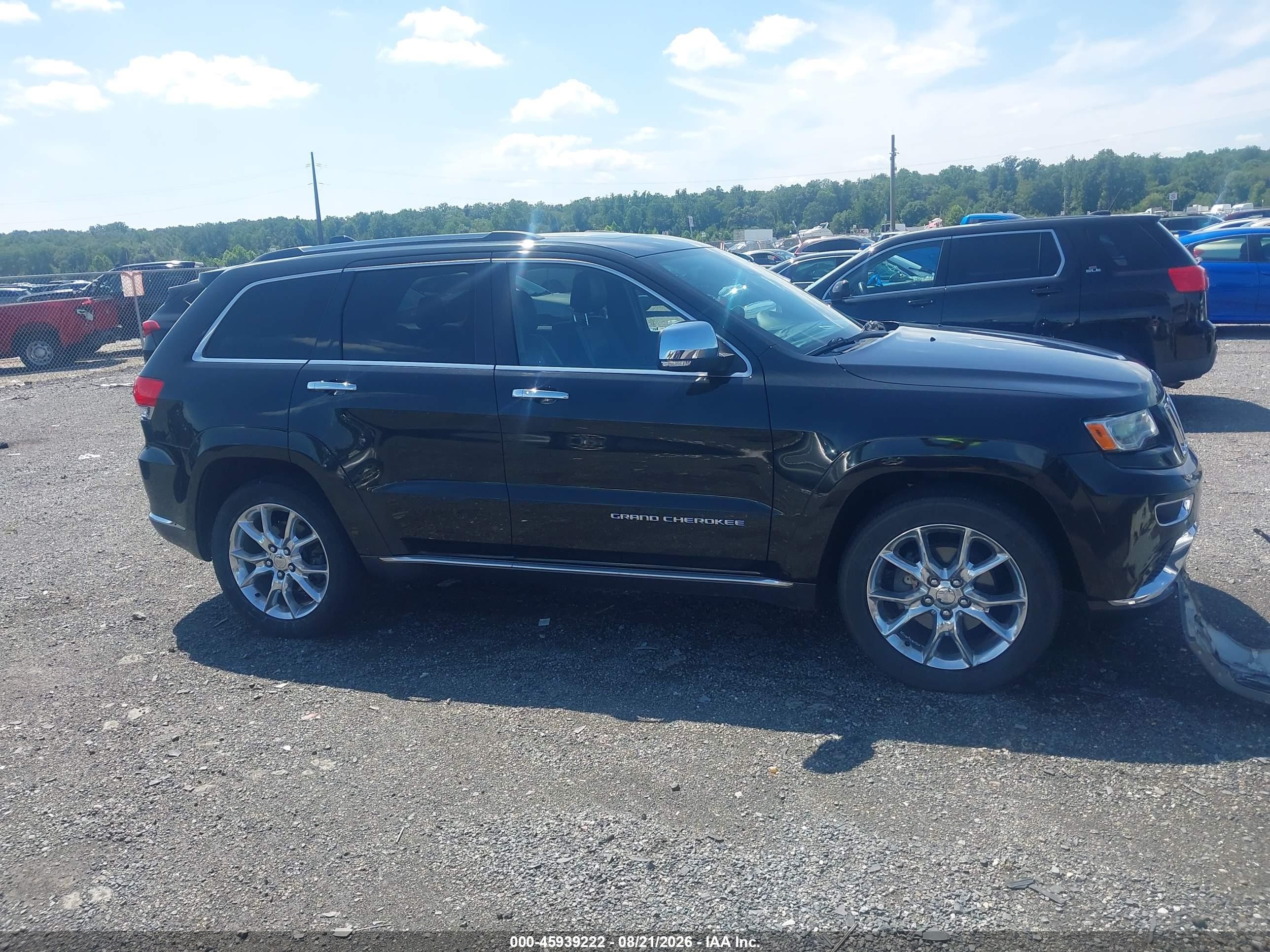 2014 Jeep Grand Cherokee Summit Black vin: 1C4RJFJG4EC492637